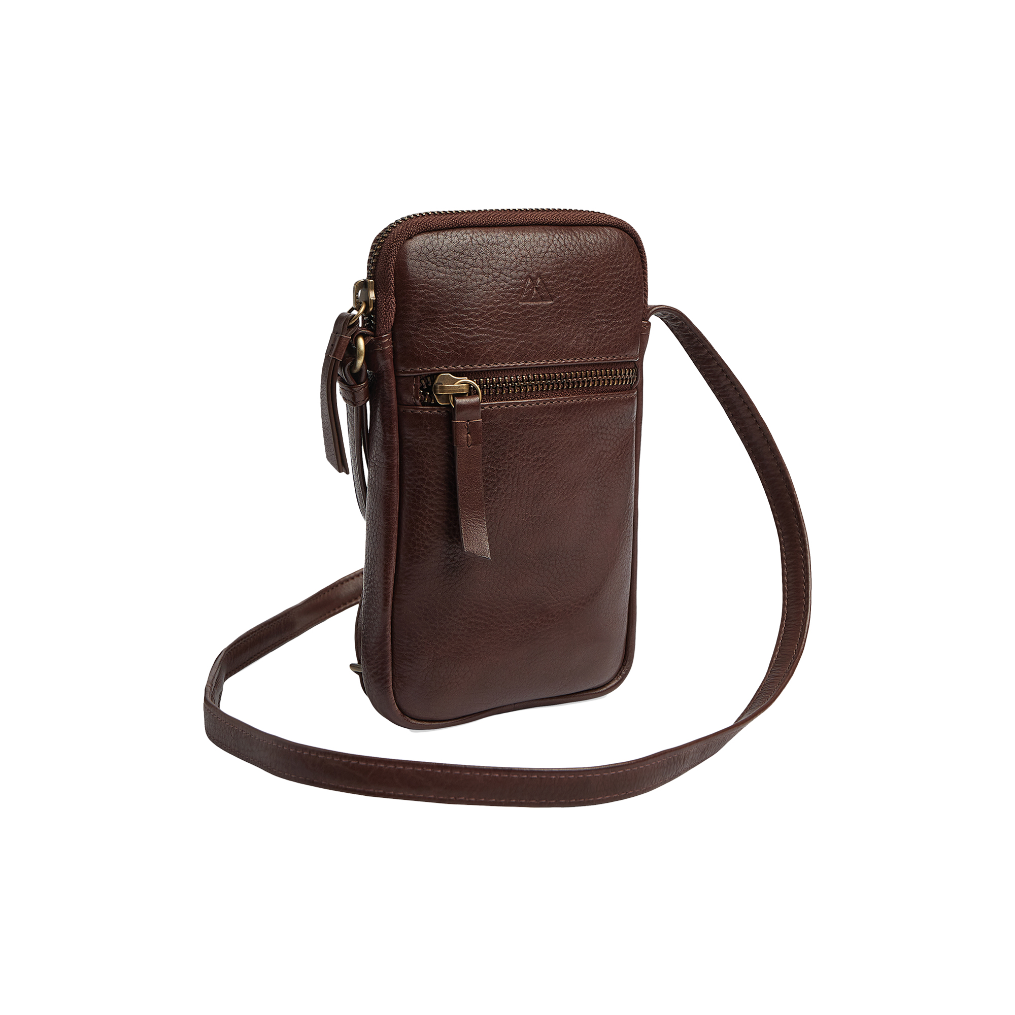 Markberg - RiverMBG Mini Cross. Bag Vintage, chocolate brown w/br. gold