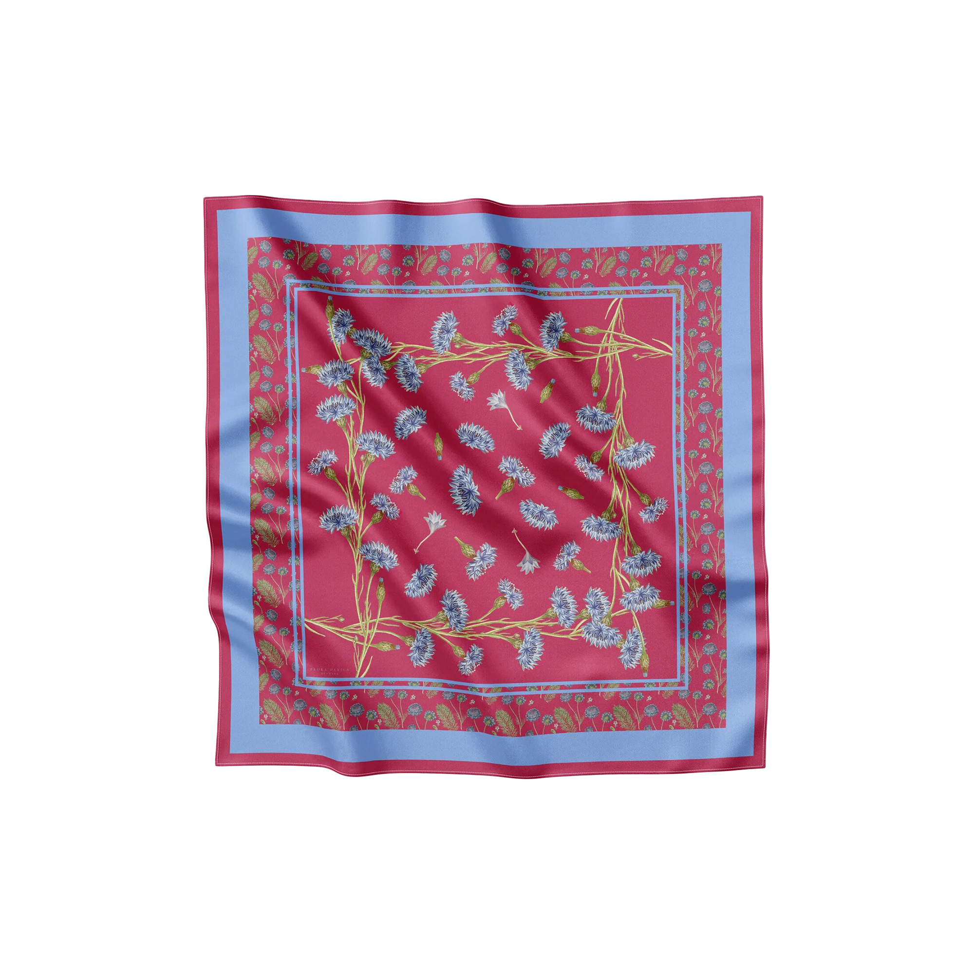 Flora Danica Denmark - Scarlet Wildflower silketørklæde - 53x53 cm