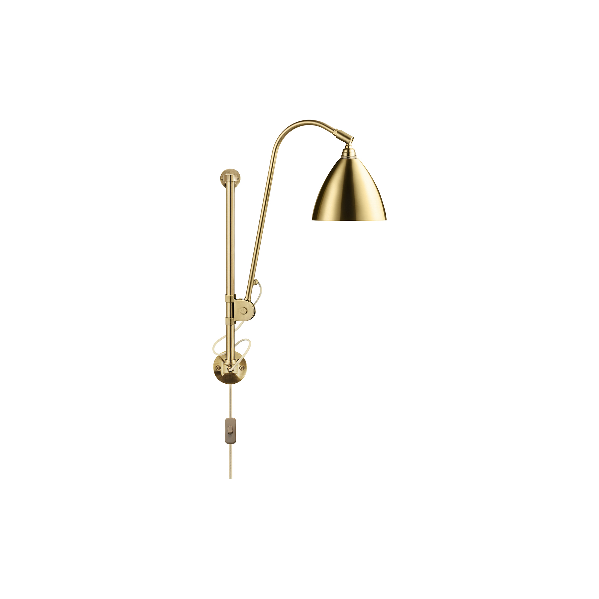 GUBI - Bestlite BL5 Wall Lamp, brass - H: 54-87 x Ø 16 cm.