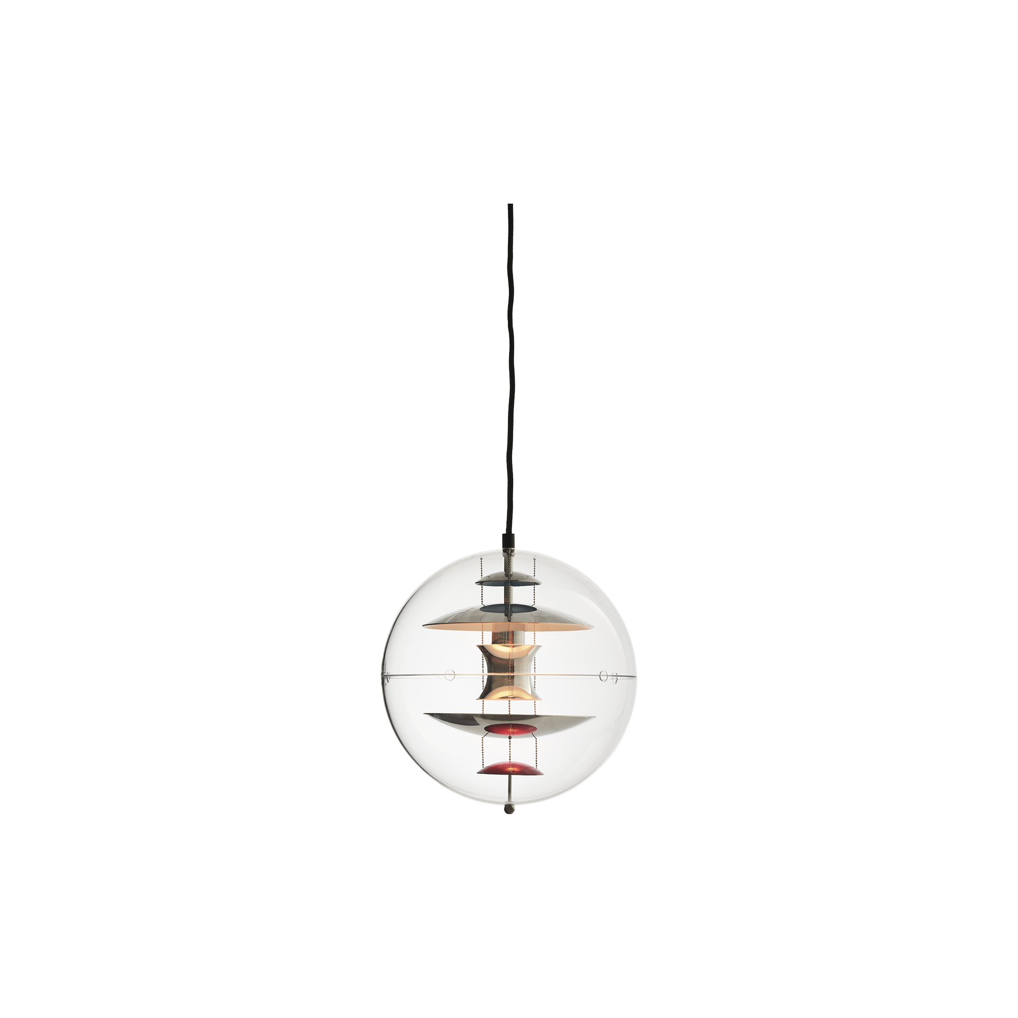Verpan - VP Globe pendel, chrome/red/blue - Ø 28 cm.