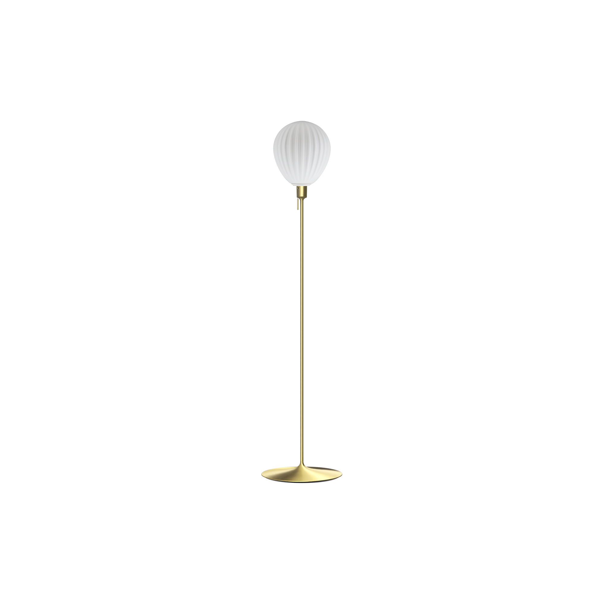UMAGE - Around The World Floor Lamp, opal/brushed brass