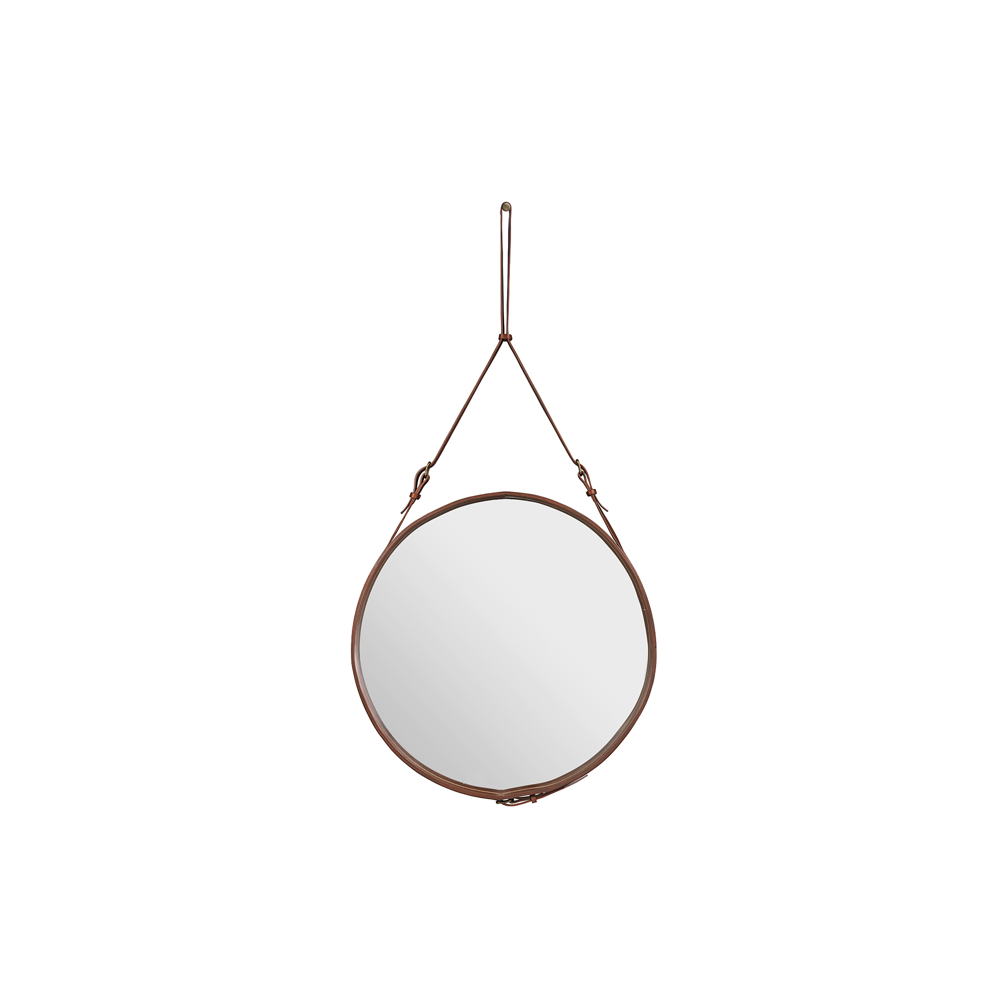 GUBI - Adnet Circular Wall Mirror, tan - Ø70 cm