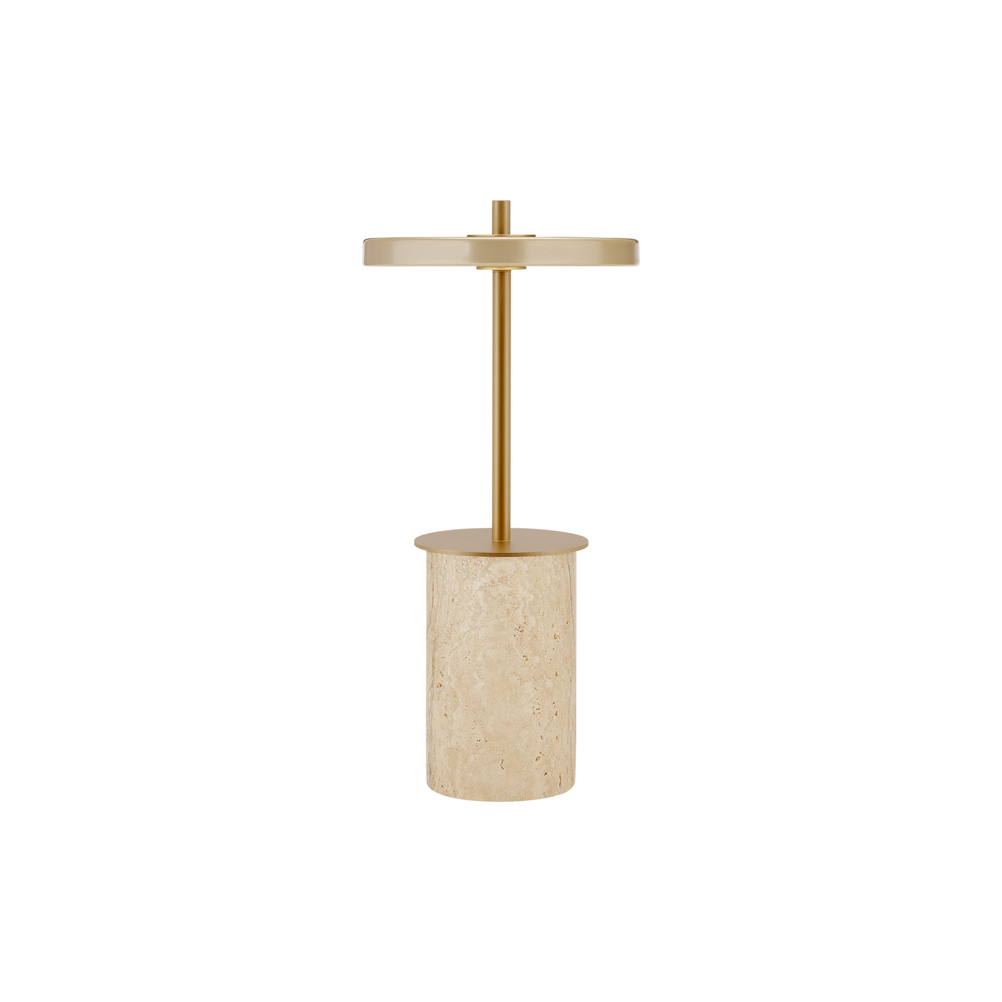 UMAGE - Asteria Move Mini Portable Lamp, clay travertine brass
