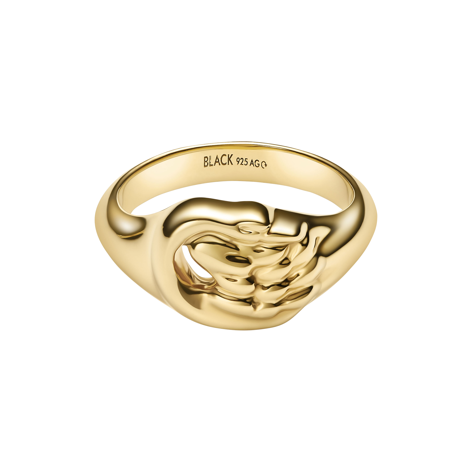 Maria Black - Swan Mini Signet Ring, gold - 52