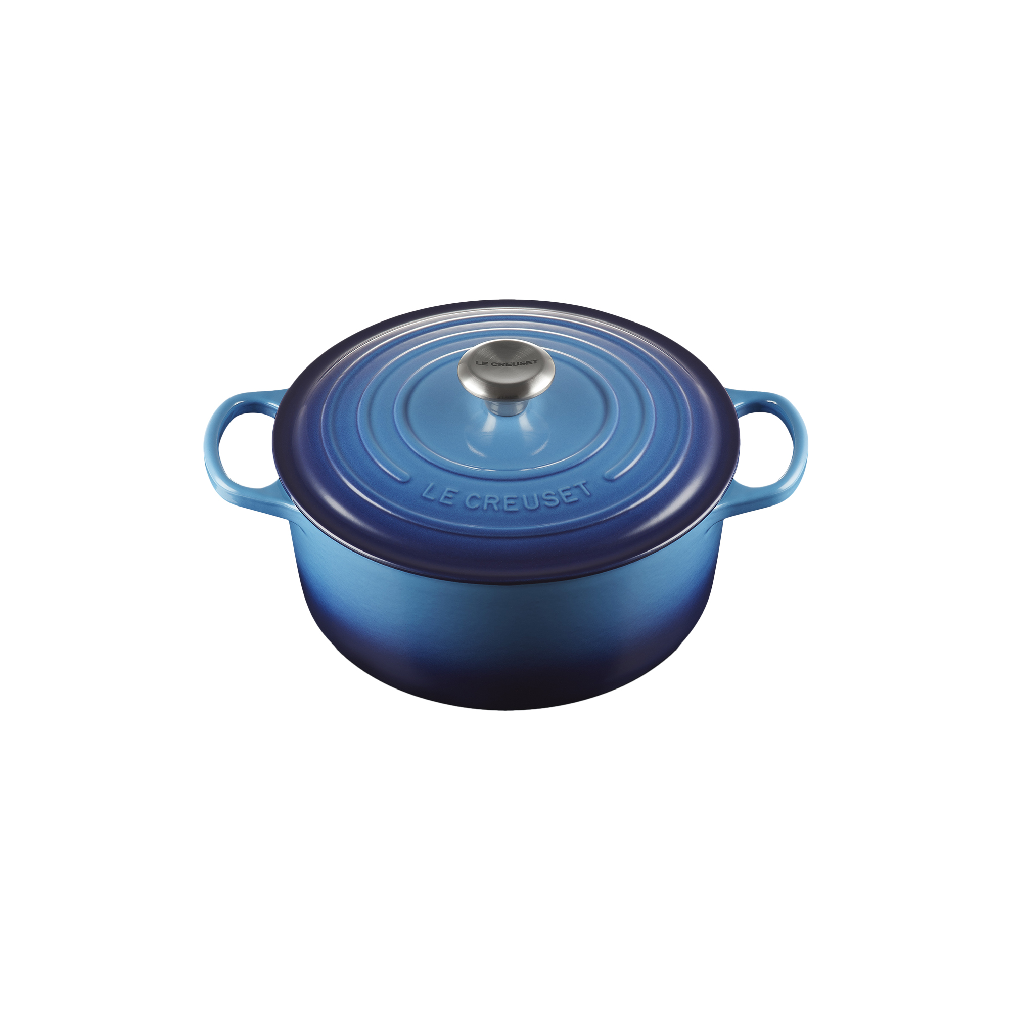 Le Creuset - Signature rund støbejernsgryde Ø 26 cm, azure blue - Ø26 cm