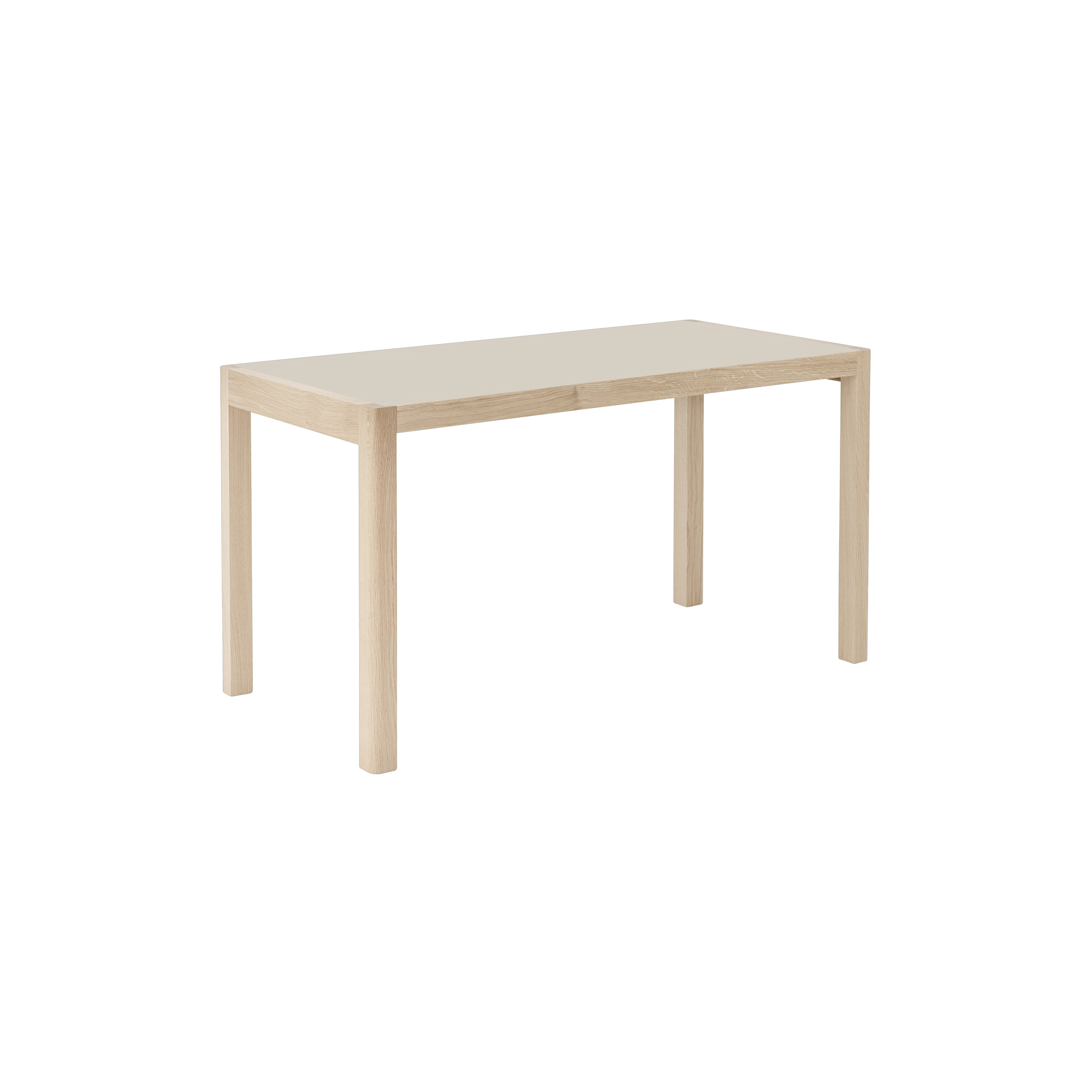 Muuto - Workshop Table, warm grey linoleum/oak, Outline - 130x65 cm