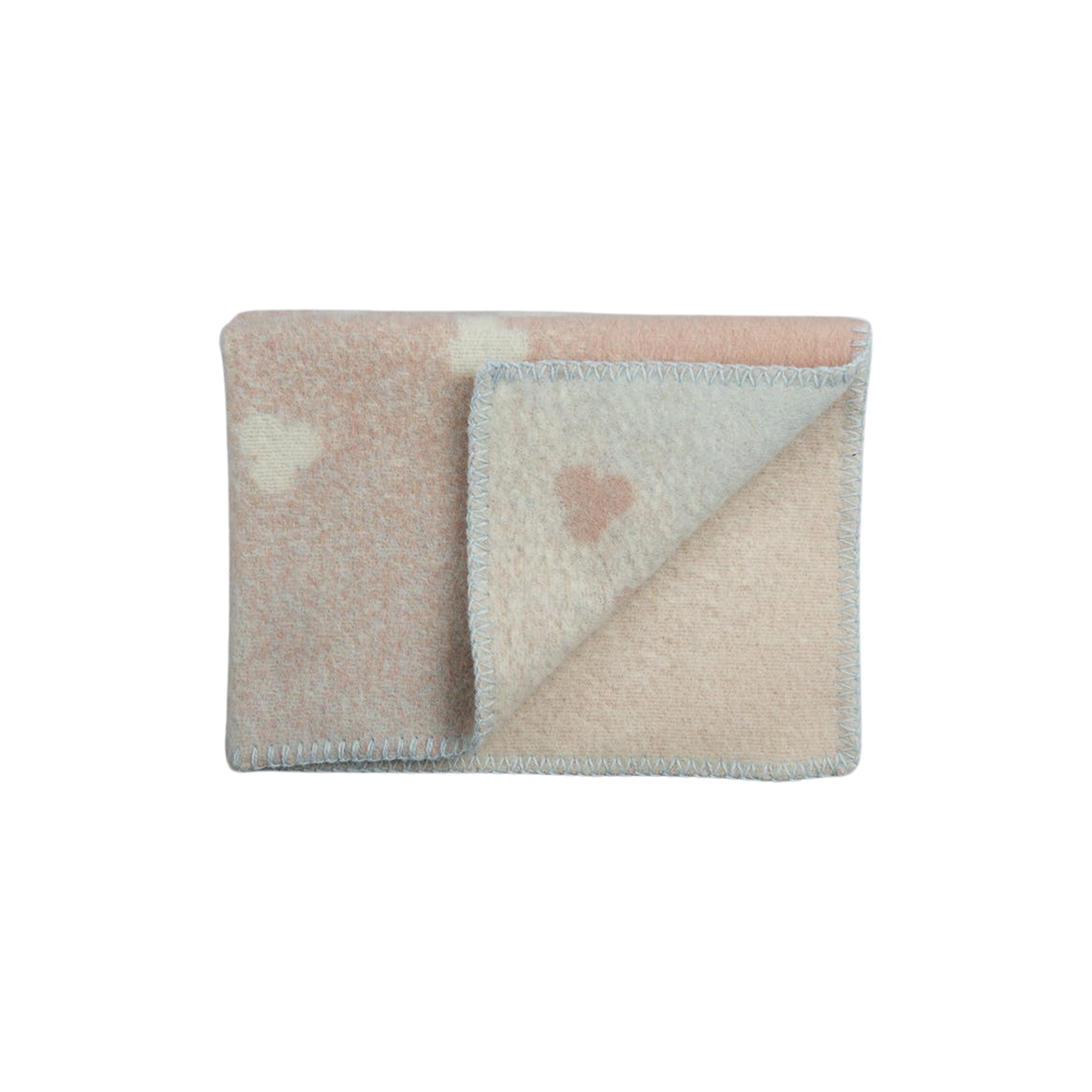 Røros Tweed - MELVIN Baby Size Throw, light pink/light blue