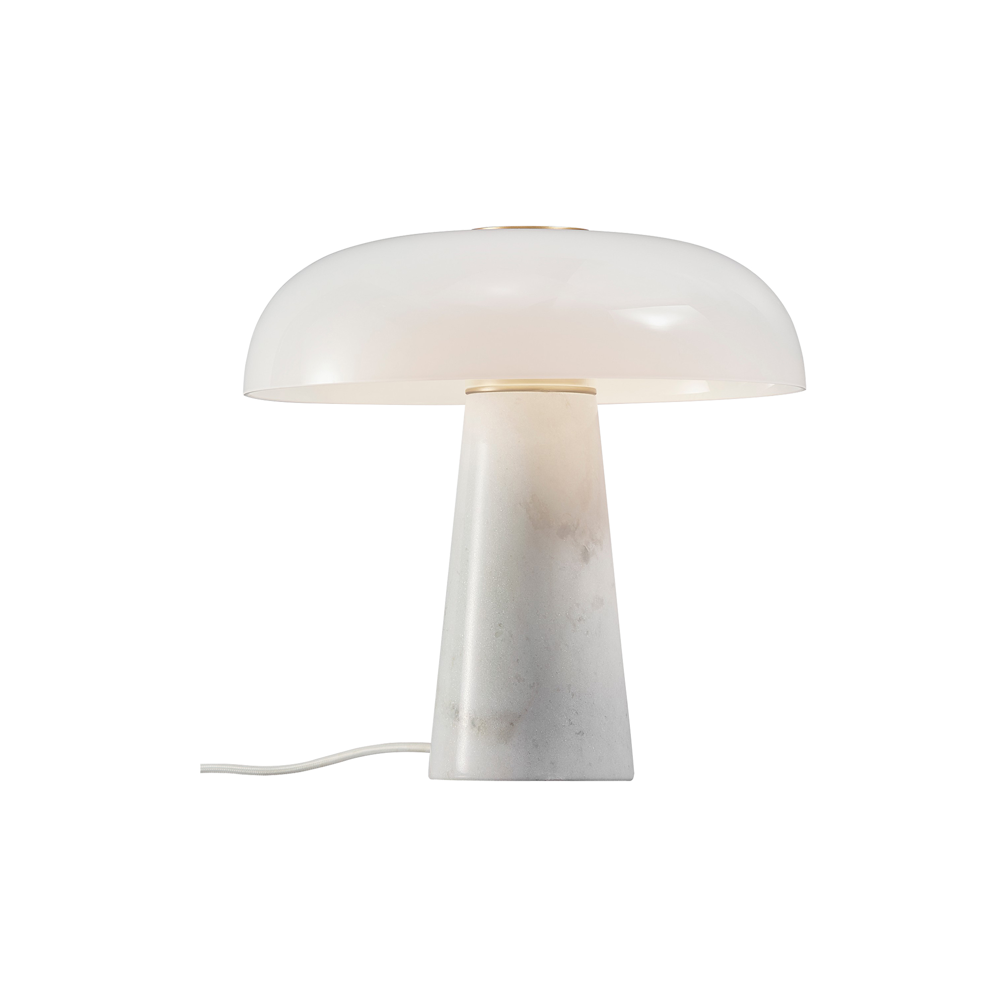Design For The People - Glossy bordlampe, opal hvid