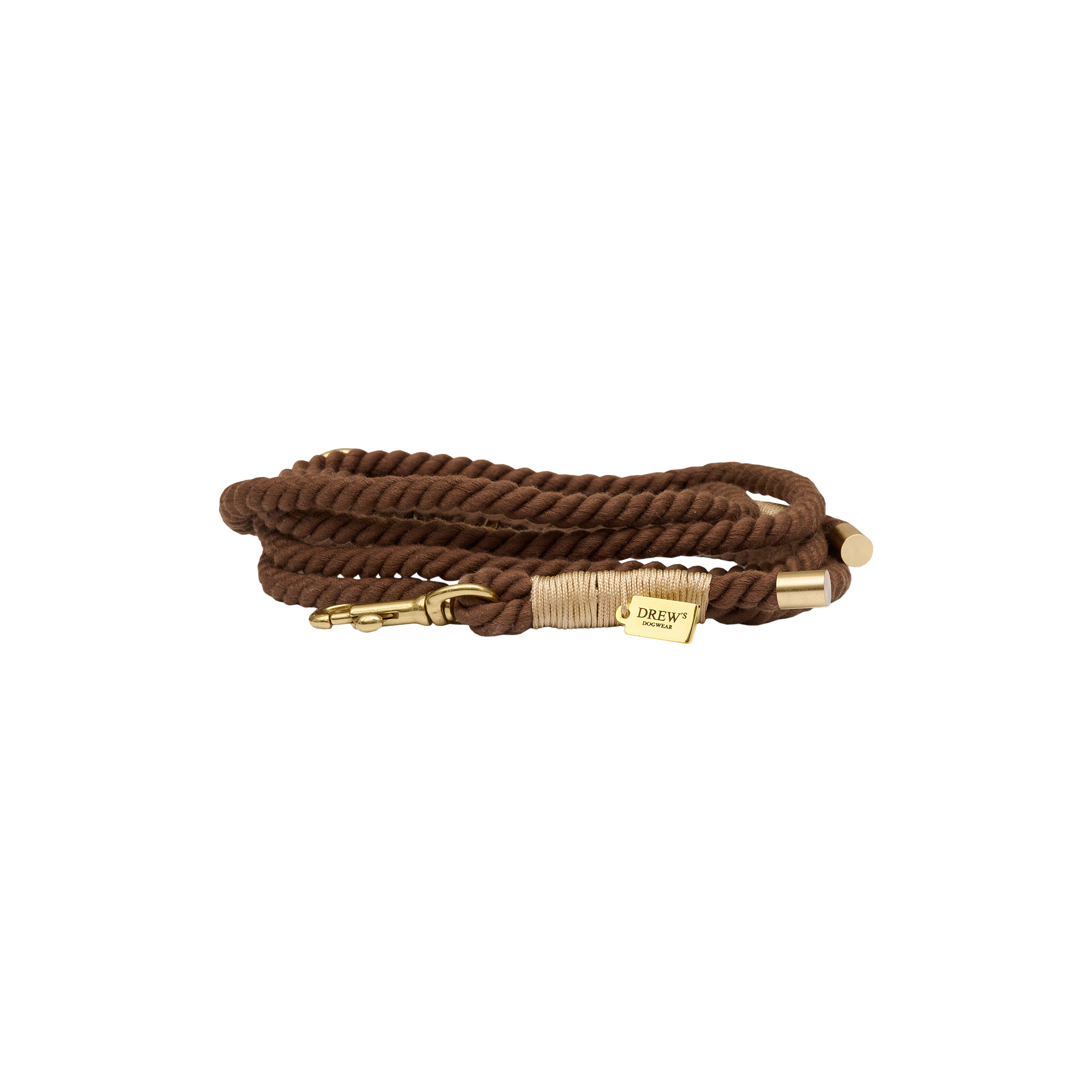 Drew's Dogwear - Justerbar og blød rebline hvalp, brown