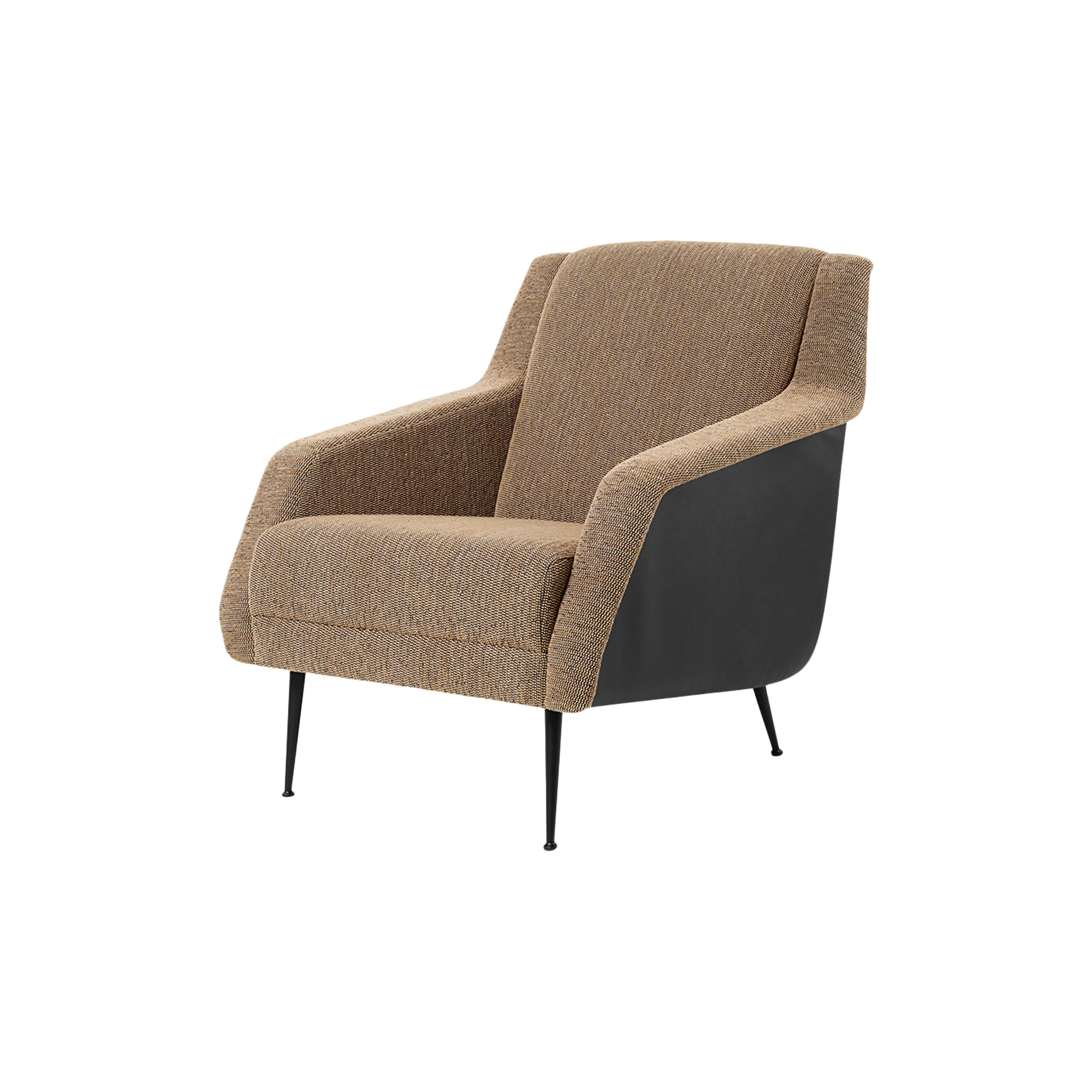 GUBI - CDC. 1 Lounge Chair, Boucle 005/black matt