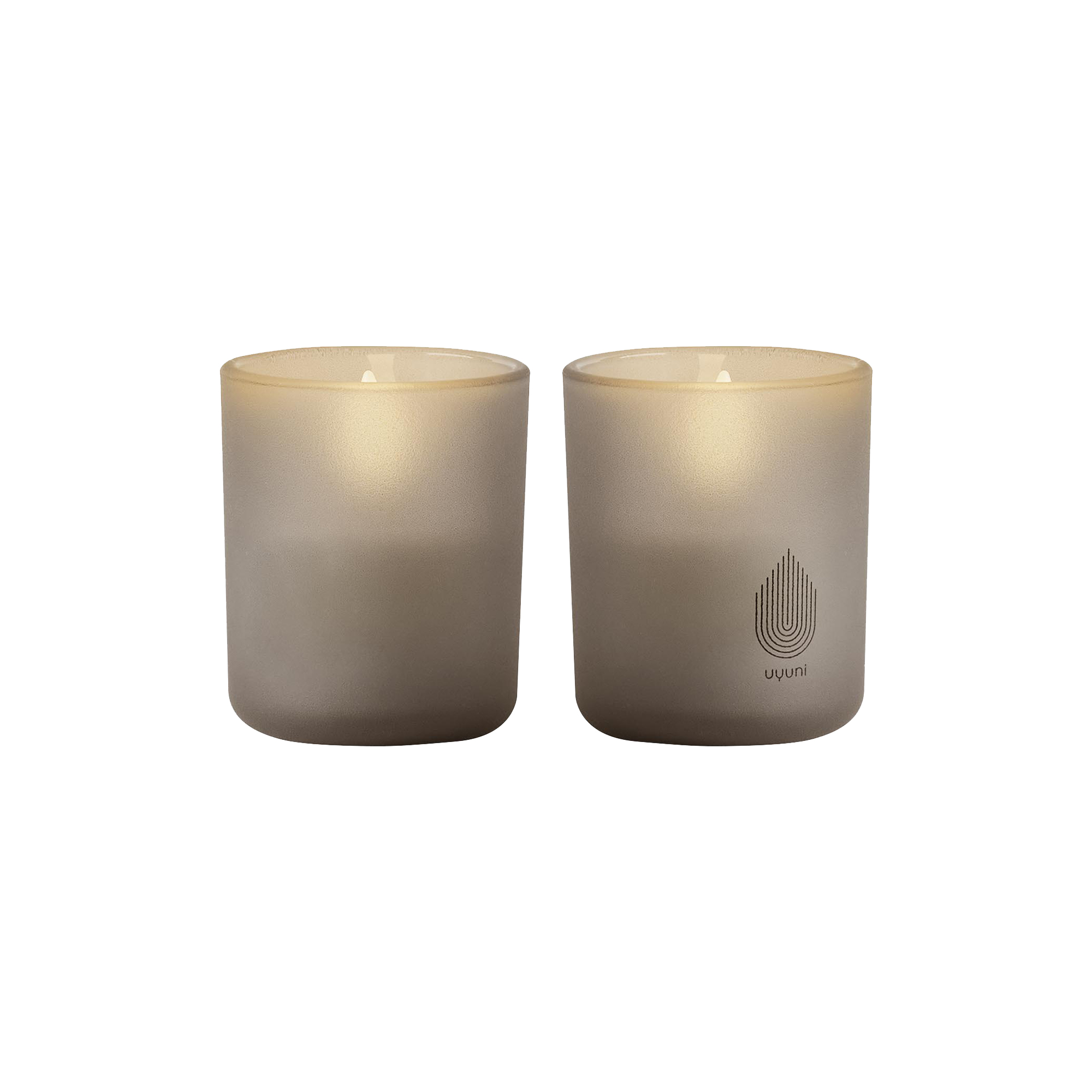 Uyuni Lighting - Glass Candle 2-pack, sandstone