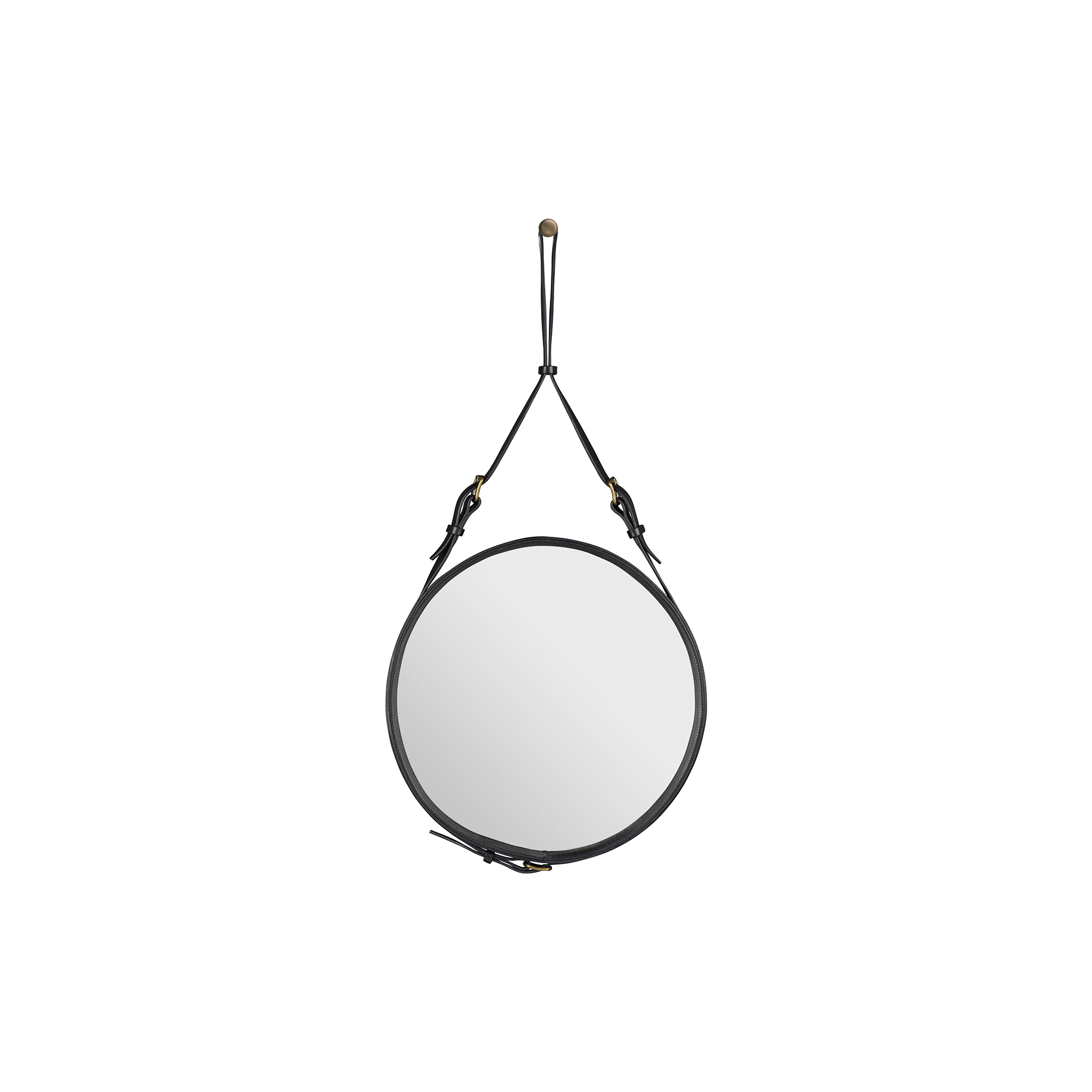 GUBI - Adnet Circular Wall Mirror, black - Ø45 cm