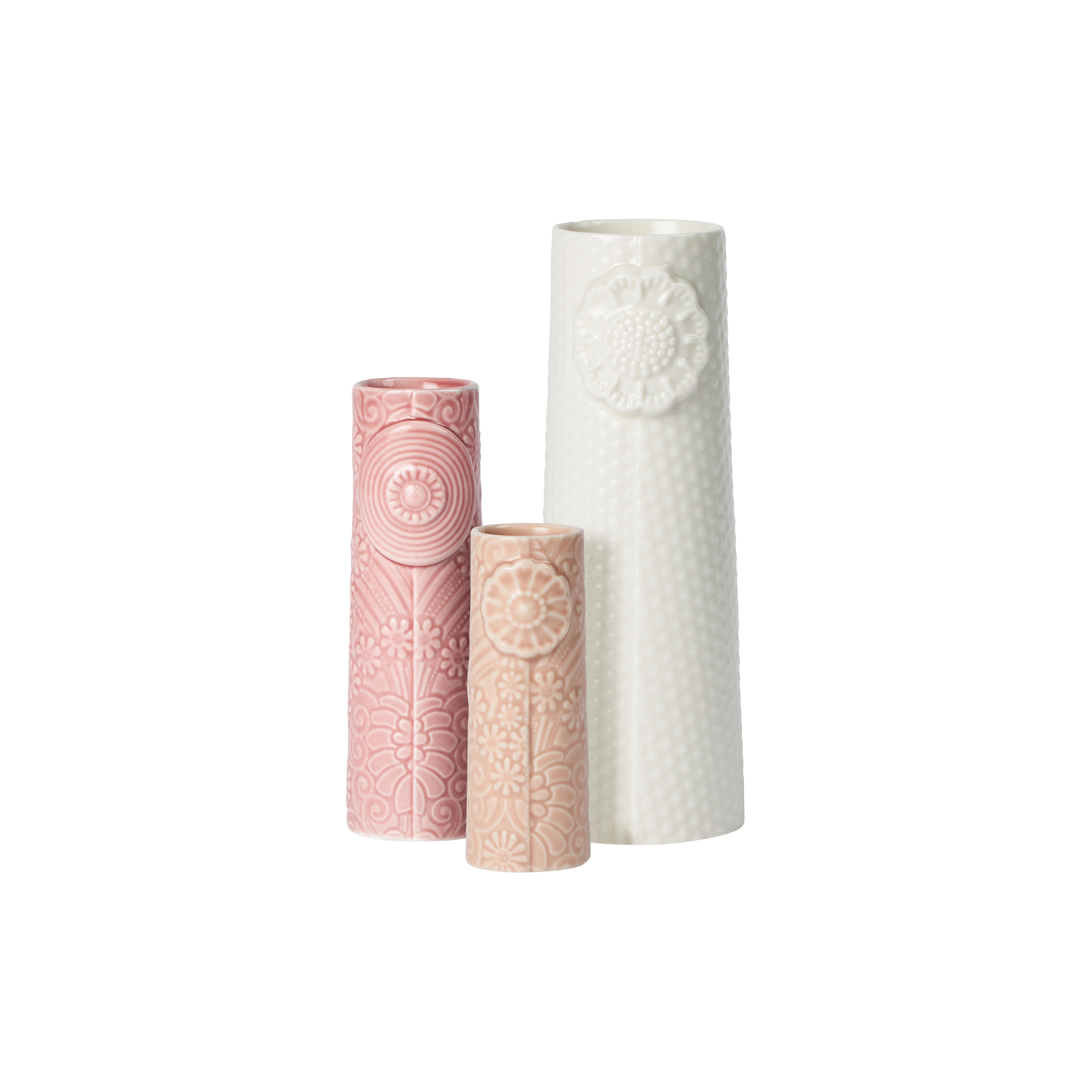 Dottir Nordic Design - Pipanella Flock vasesæt, pink bouquet