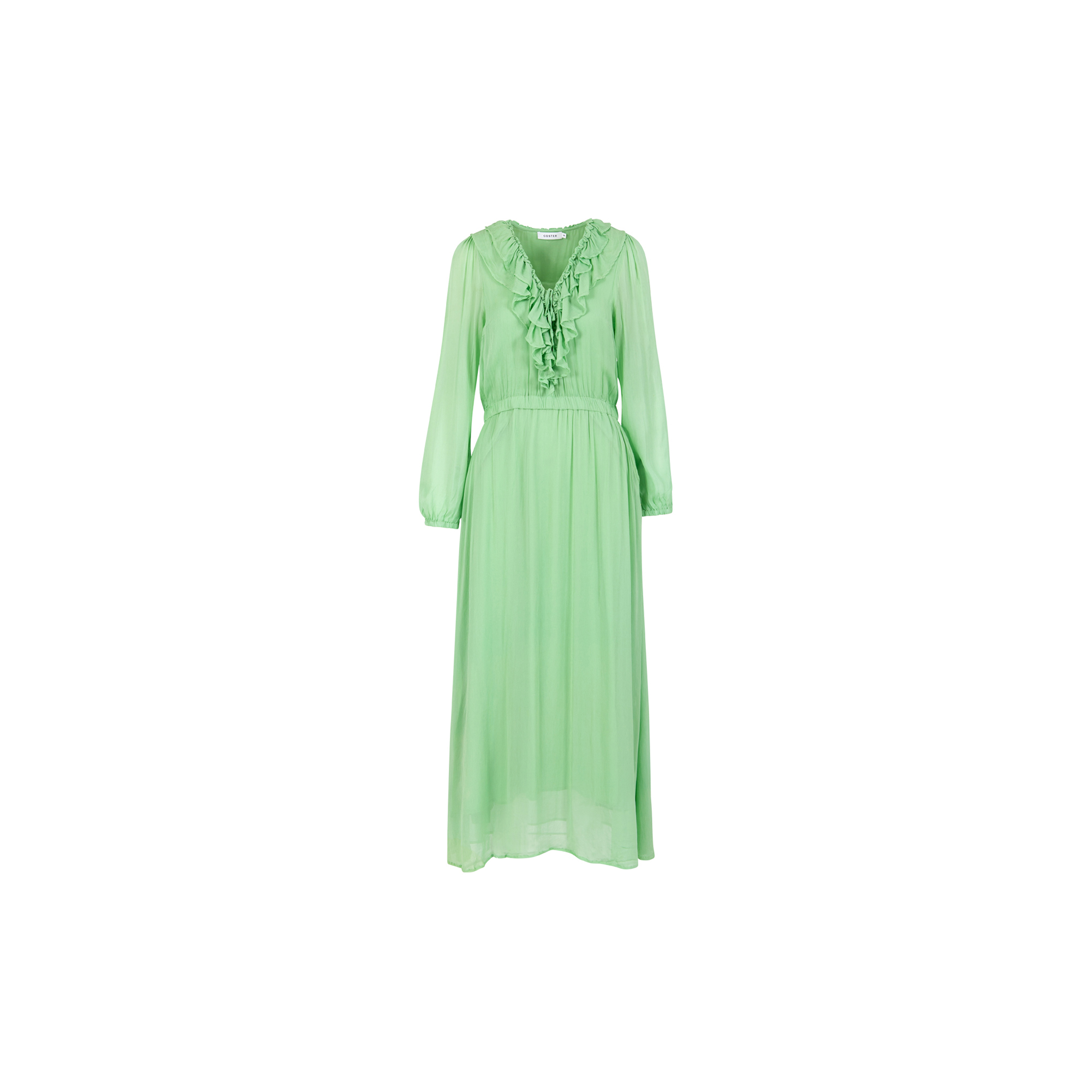 Coster Copenhagen - Long ruffle dress, mint - Str. 36