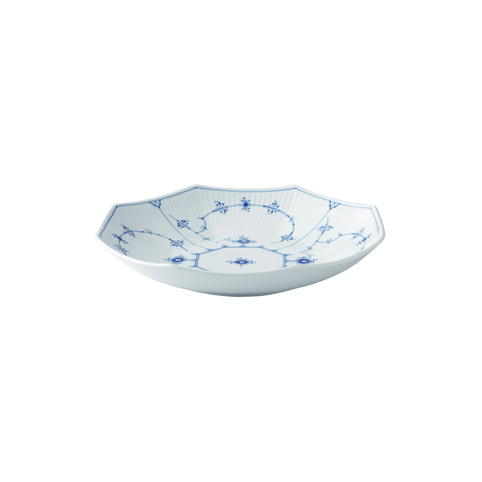 Royal Copenhagen - Musselmalet Riflet skål 25 cm
