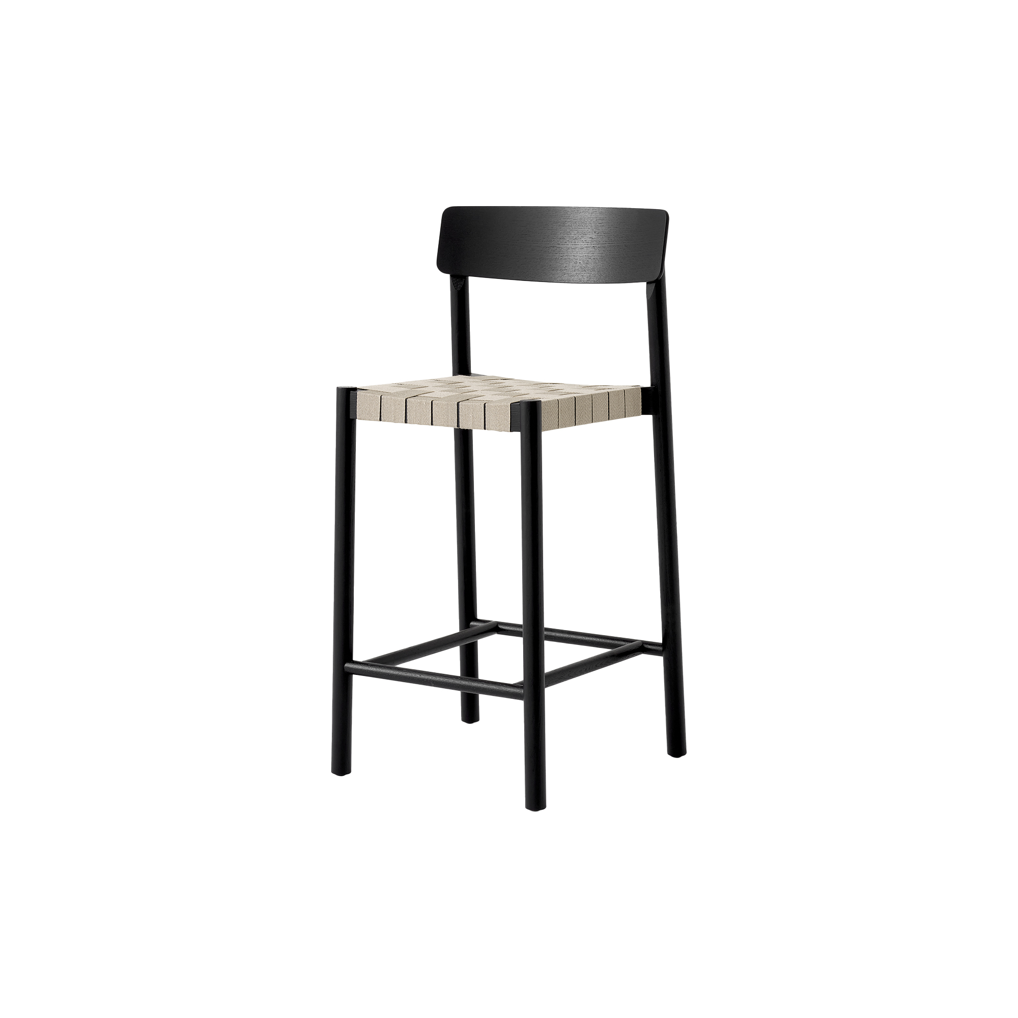 &Tradition - Betty TK12 Counter Chair, black lacquered ash/natural