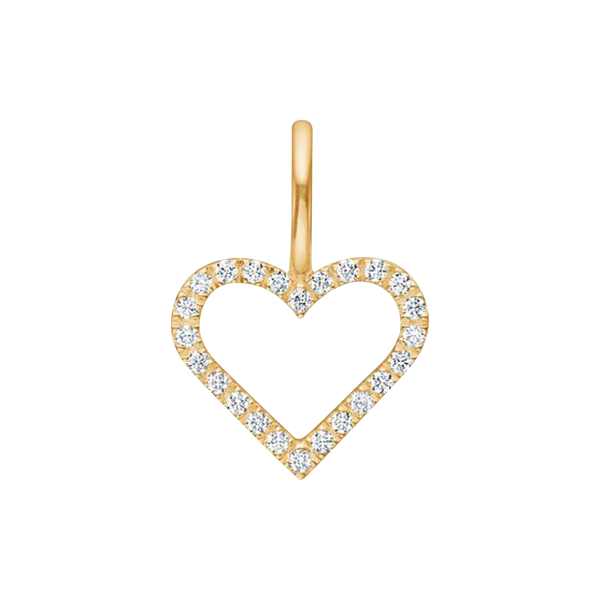 Ro Copenhagen - Symbols Open Heart diamant vedhæng, guld/diamant