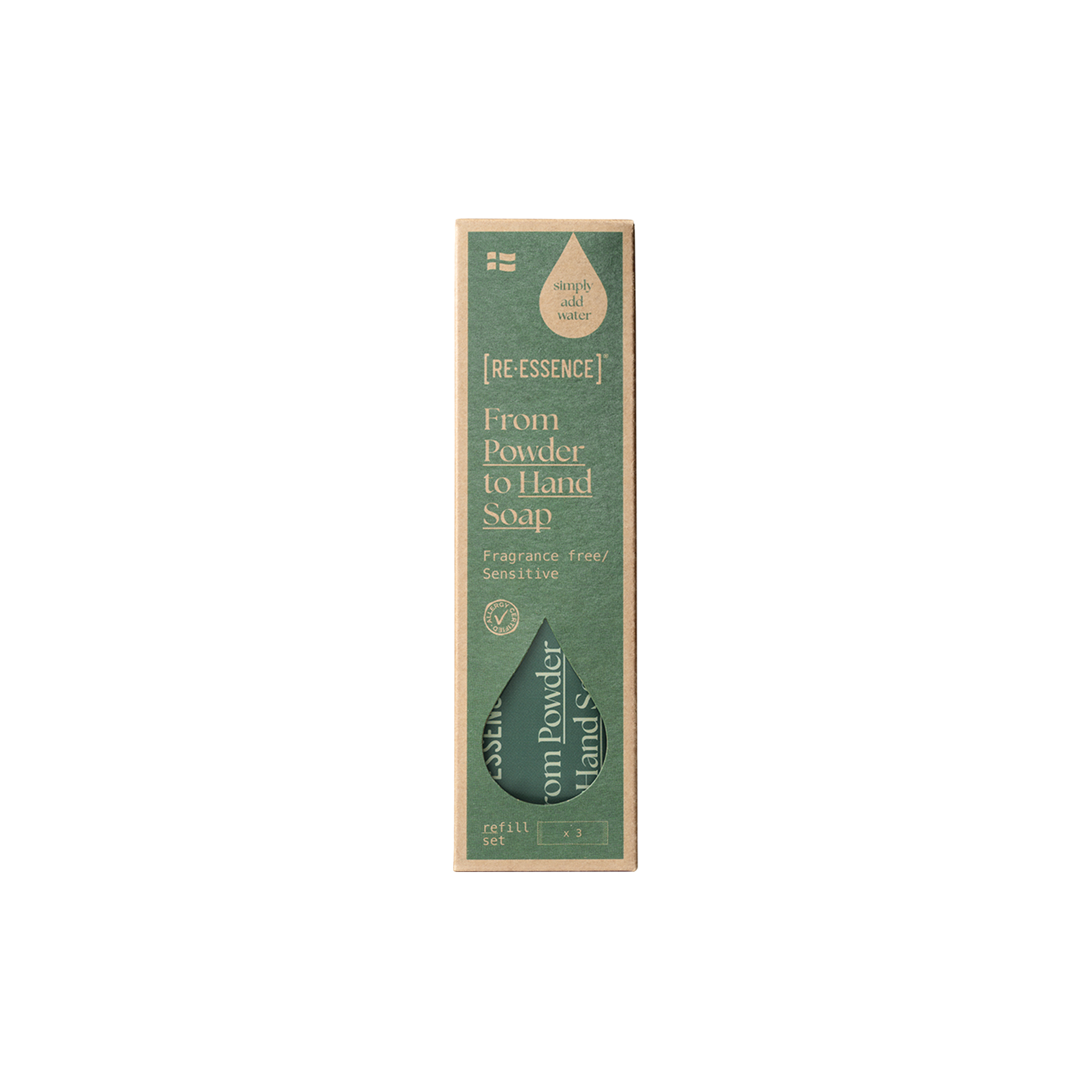 RE-ESSENCE - Håndsæbe refill-sæt 3 stk., parfumefri/sensitiv