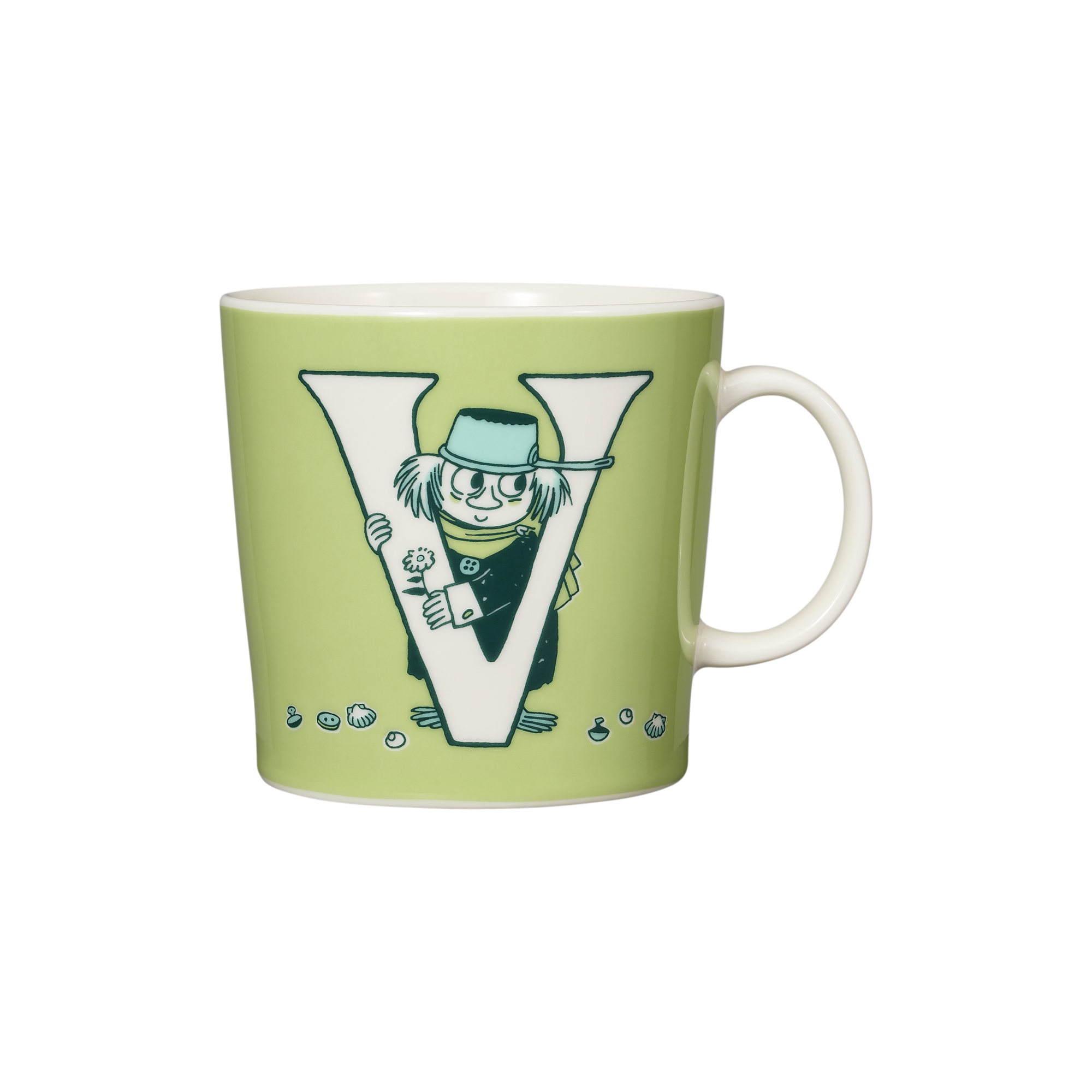 Moomin Arabia - Mumi krus 40 cl Alfabet V, Alfabet kollektion