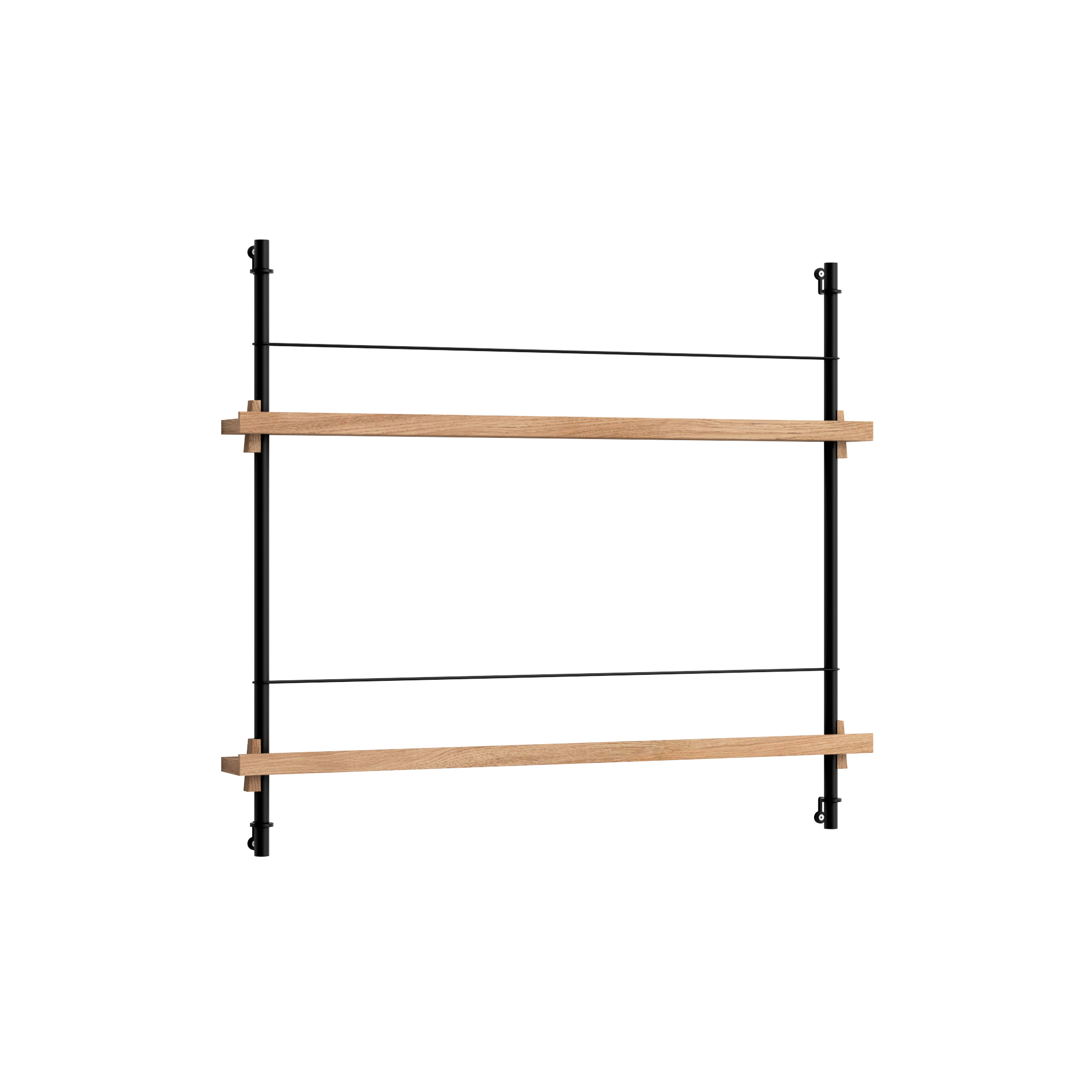 MOEBE - Magazine Shelving Small, oak/black