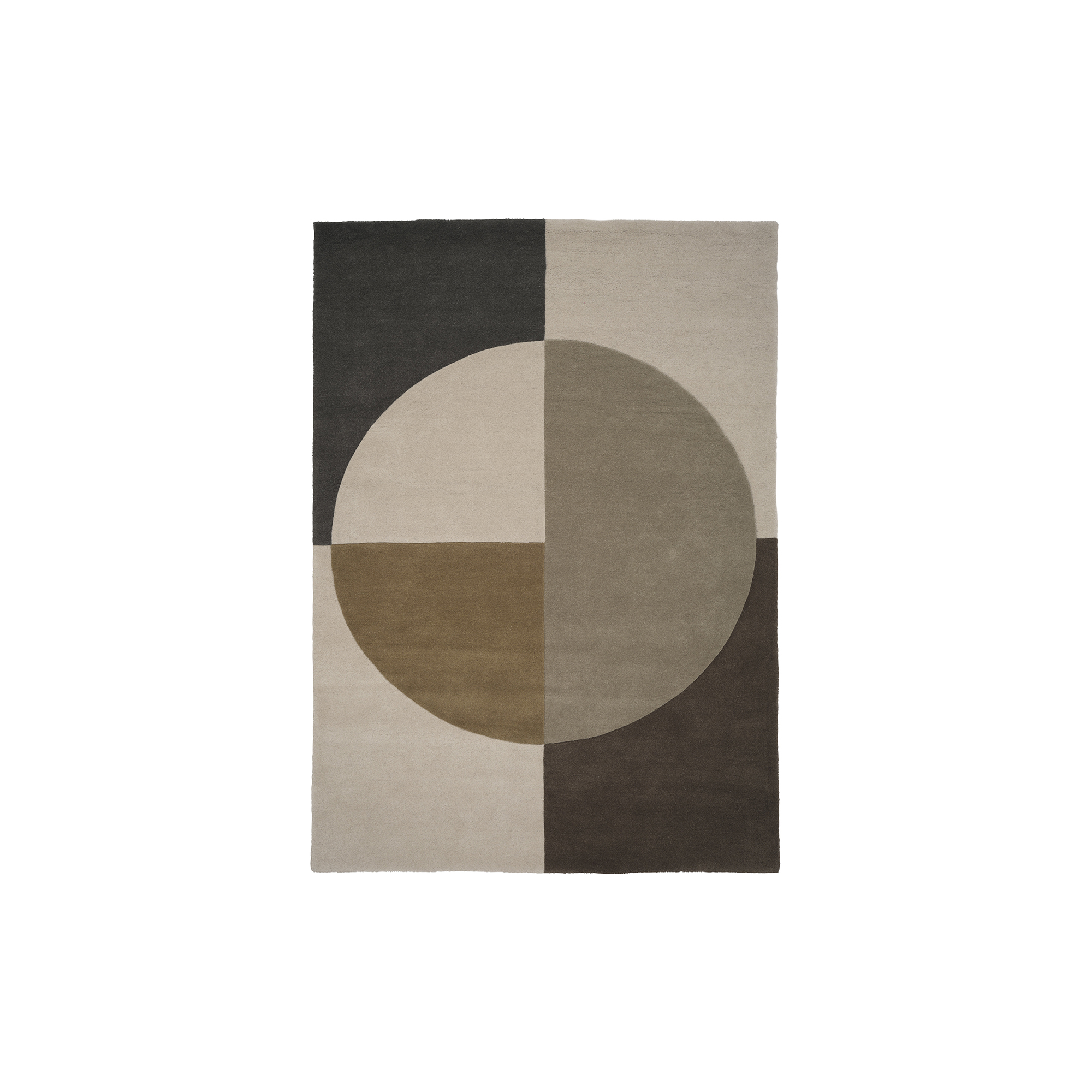 Linie Design - Radiality gulvtæppe, olive - 170x240 cm