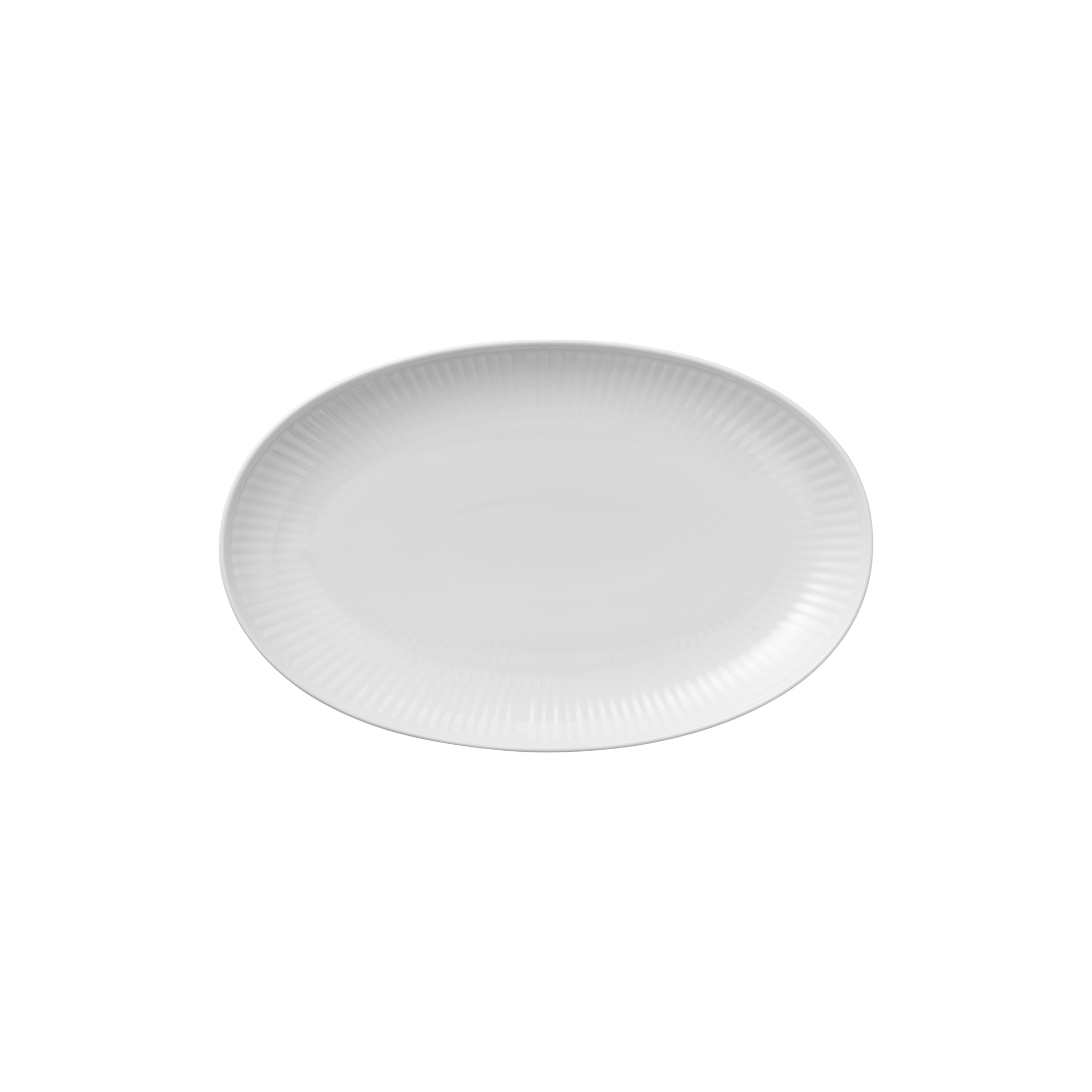 Royal Copenhagen - Hvid Riflet asiet 23,5 cm