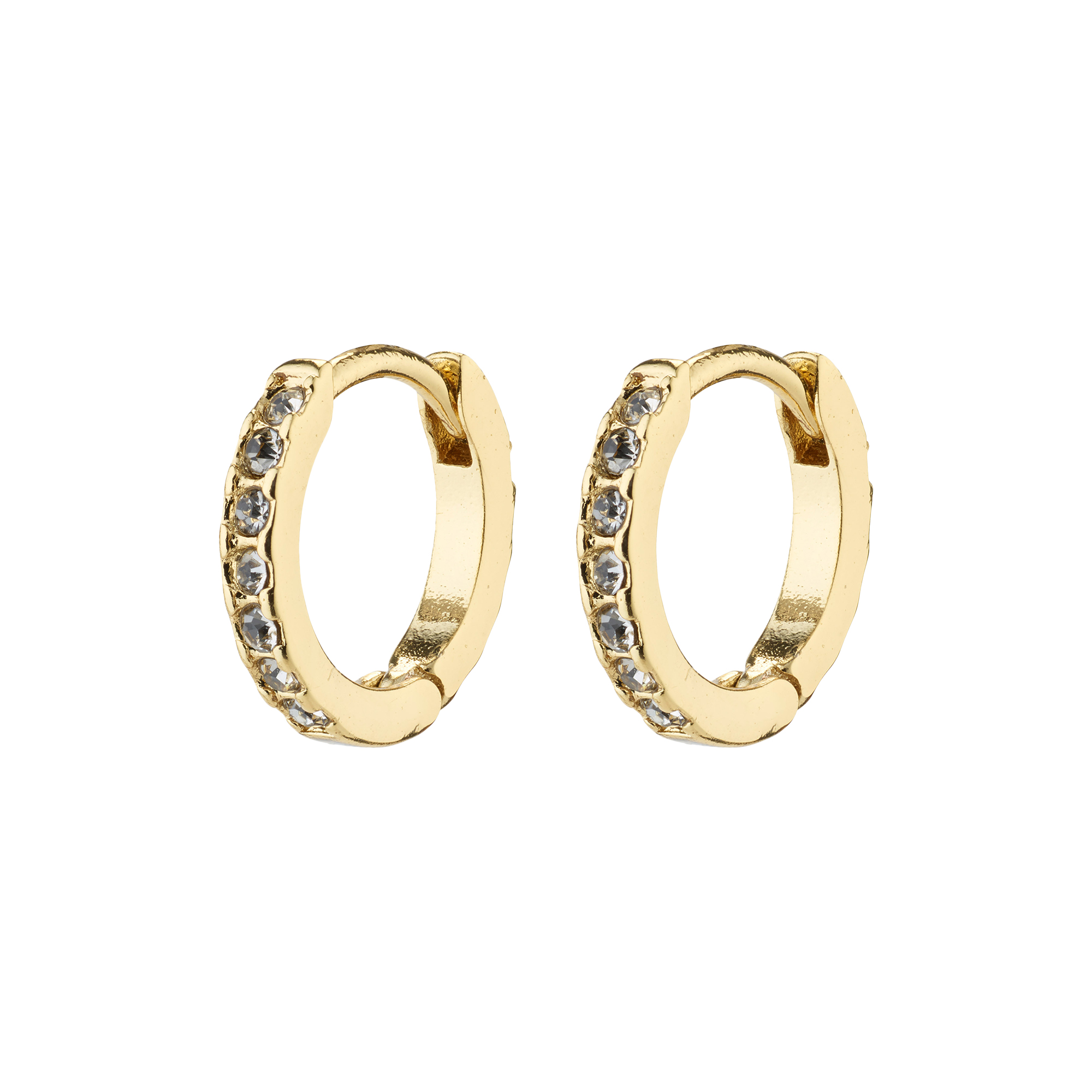Pilgrim - EBNA mini krystal huggie hoops, guldbelagt