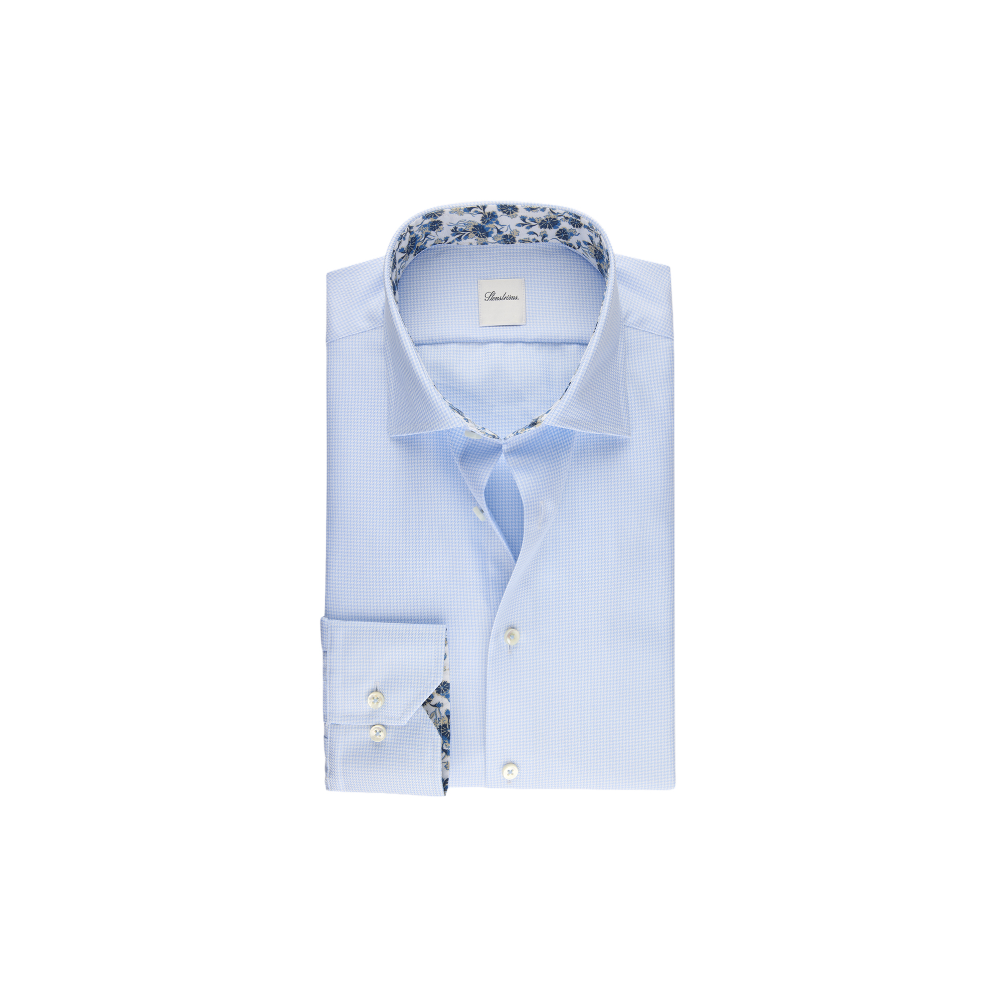 Stenströms - Regular C75 RM cuff Contrast, light blue - Str. 44
