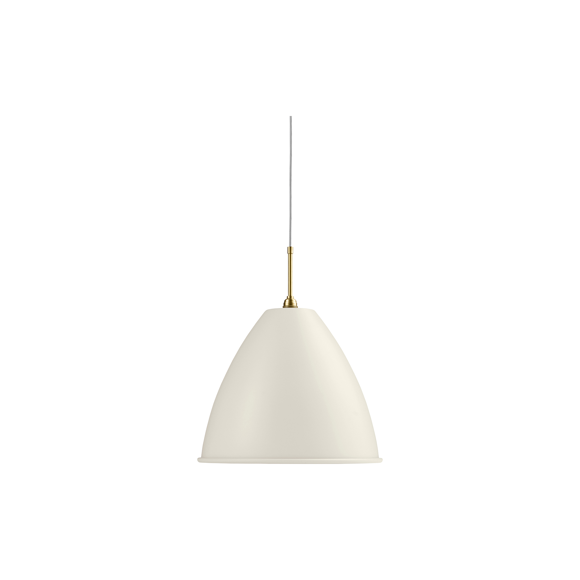 GUBI - Bestlite BL9 Pendant, soft white semi matt/brass - H: 60 x Ø 40 cm.