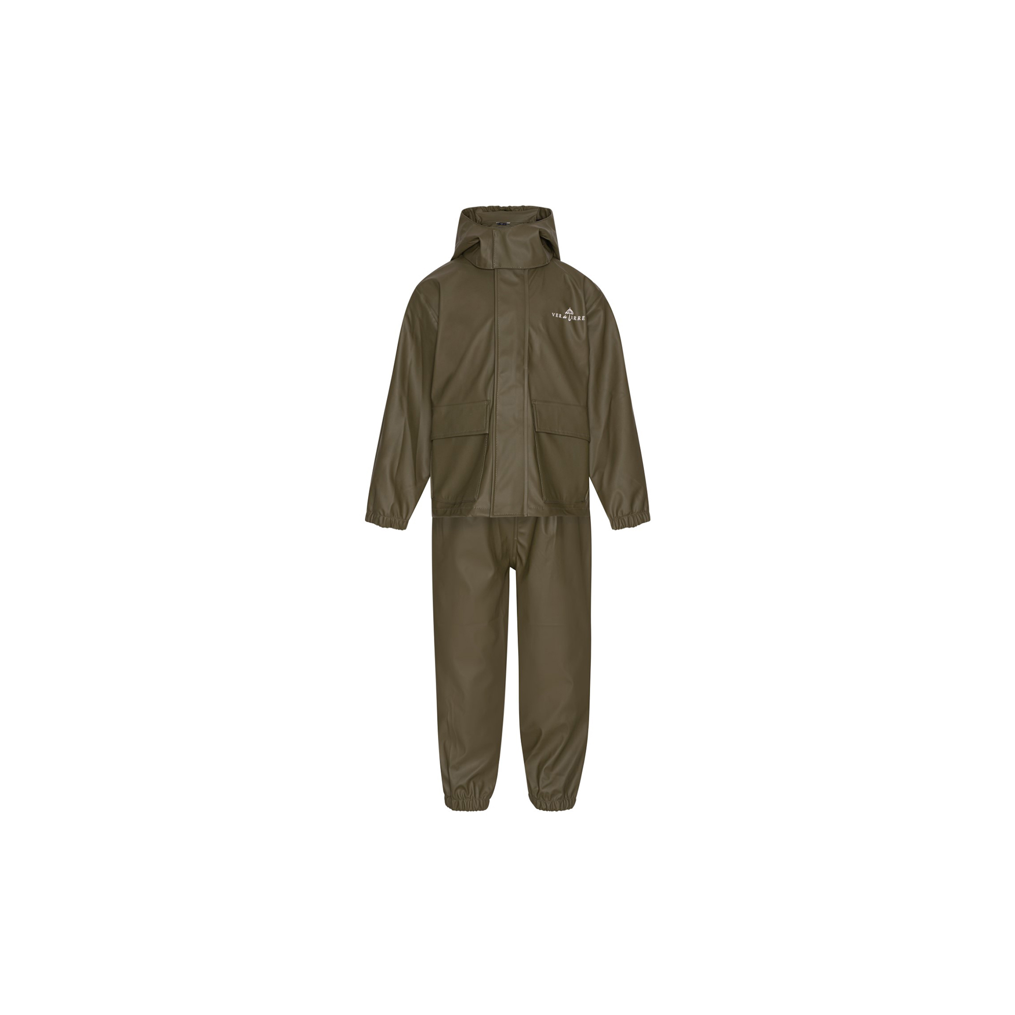VER de TERRE - PU Rainset, dark moss - Str. 6Y