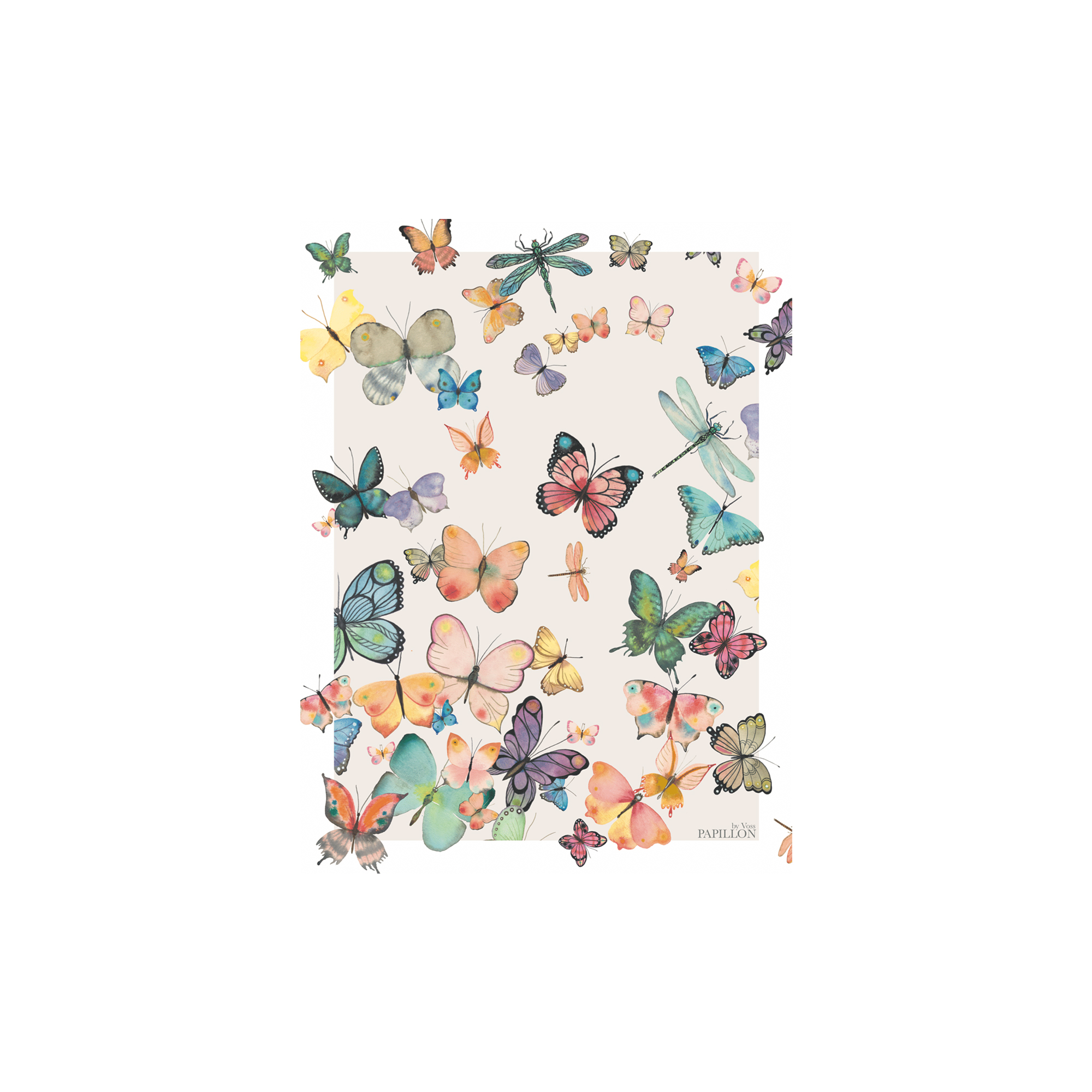 All by Voss - Butterfly plakat, Papillon - 30x40 cm