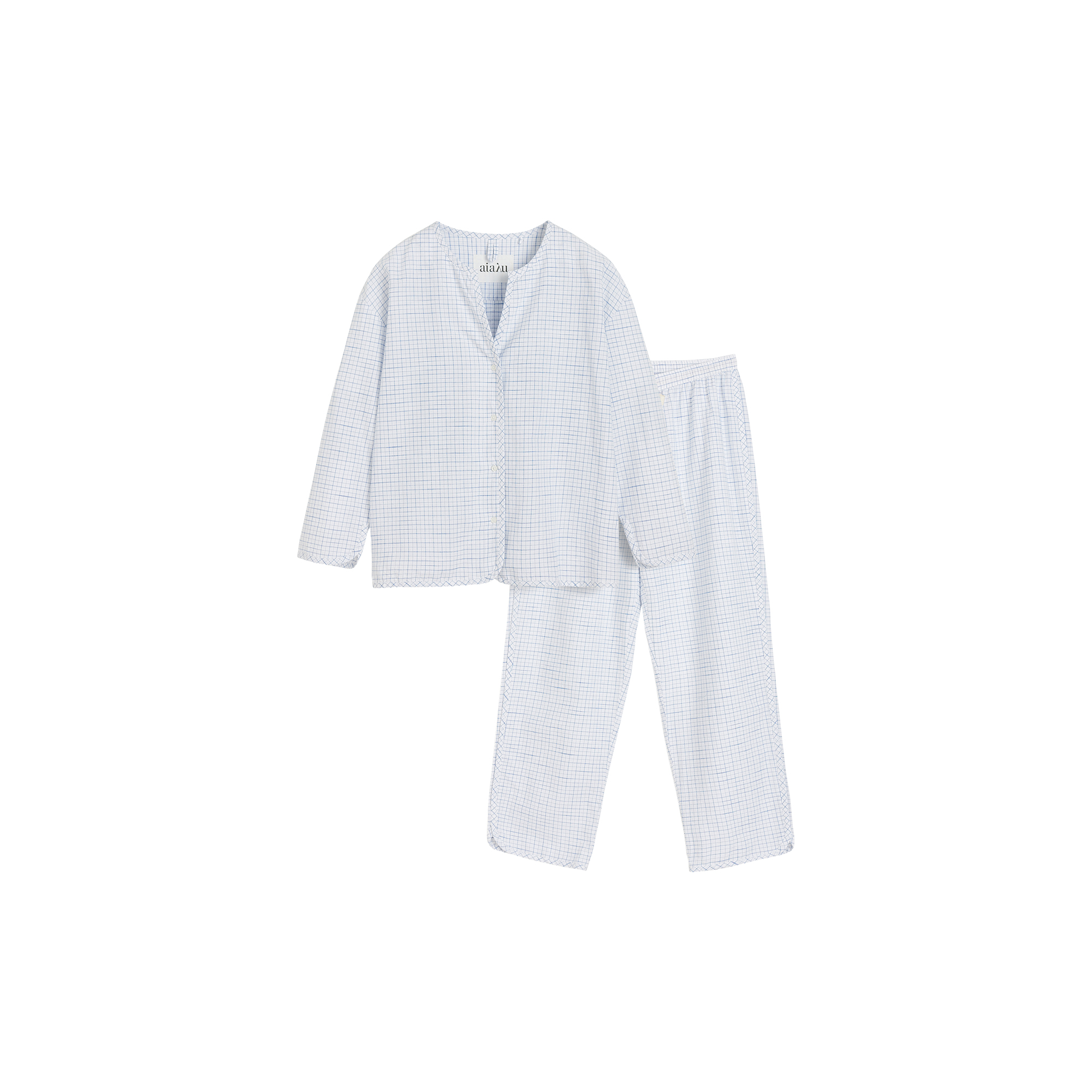 Aiayu - Pyjamas Check, mix blue bell - Str. XS