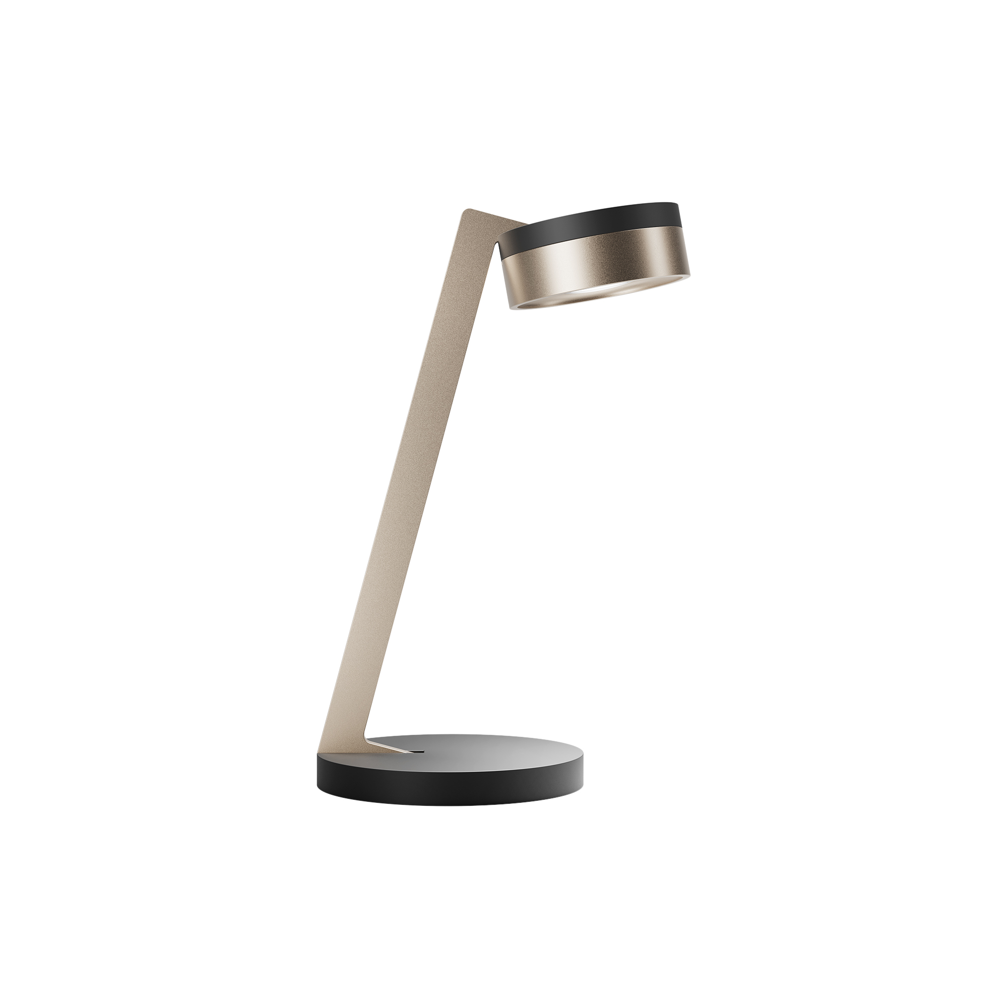 LIGHT-POINT - BLADE T1 SLIM bordlampe, matt black/satin gold - H: 35,5 x B: 11,4 x D: 4,5 cm.