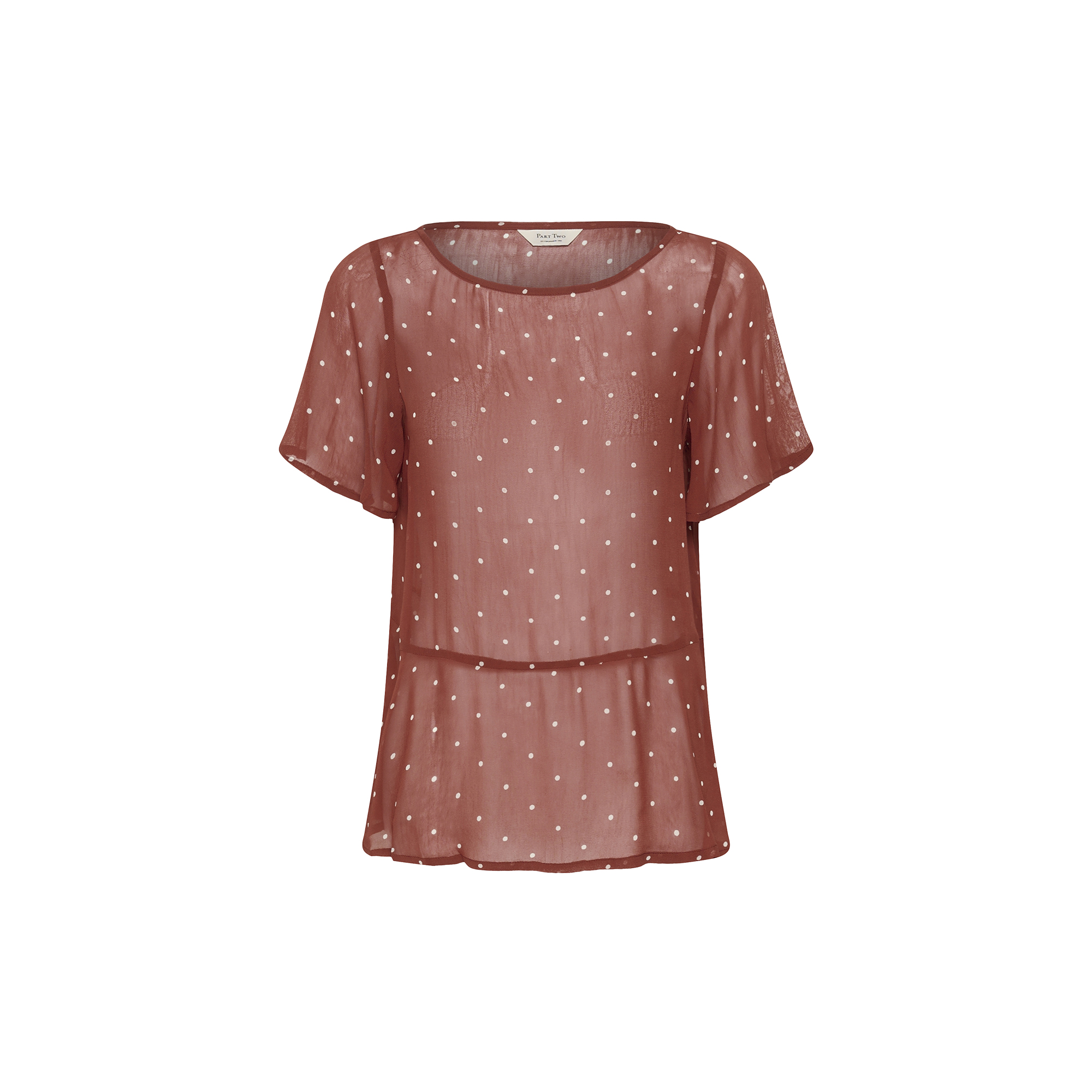 Part Two - DusinePW Blouse, roasted russet dot print - Str. 42
