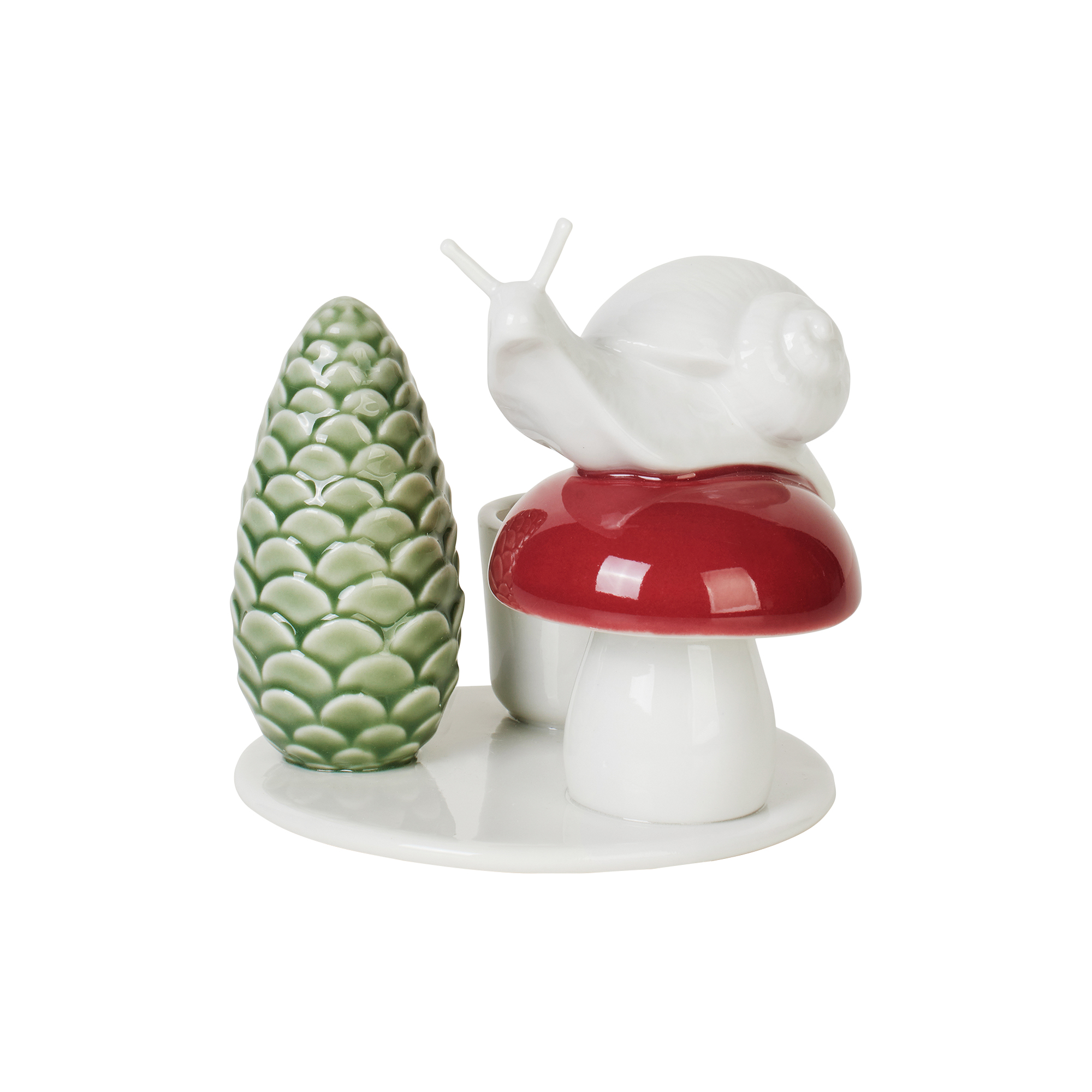 Dottir Nordic Design - Winter Stories Snail & Mushroom lysestage