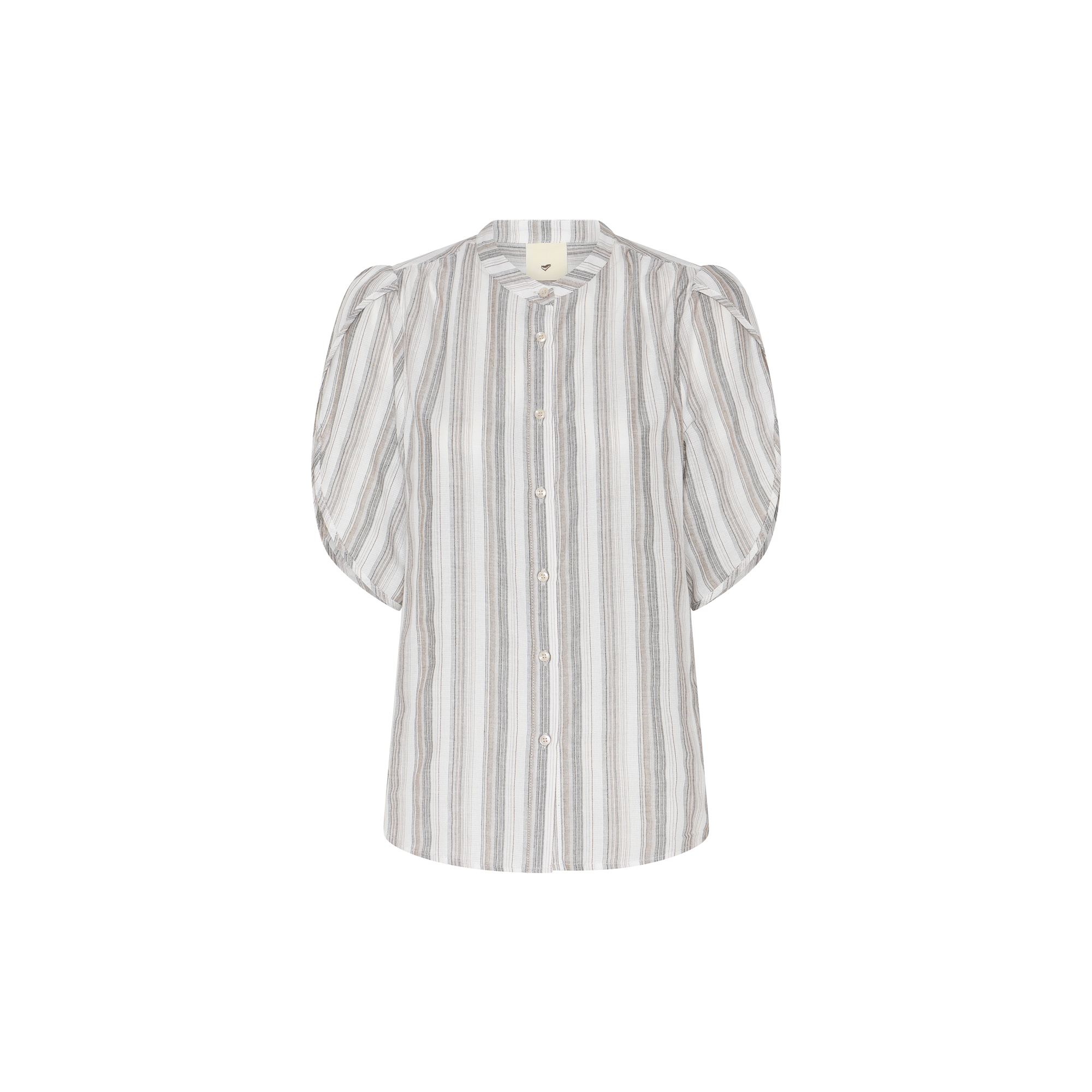 Heartmade - 418HMTulin shirt, walnut stripe - Str. 42