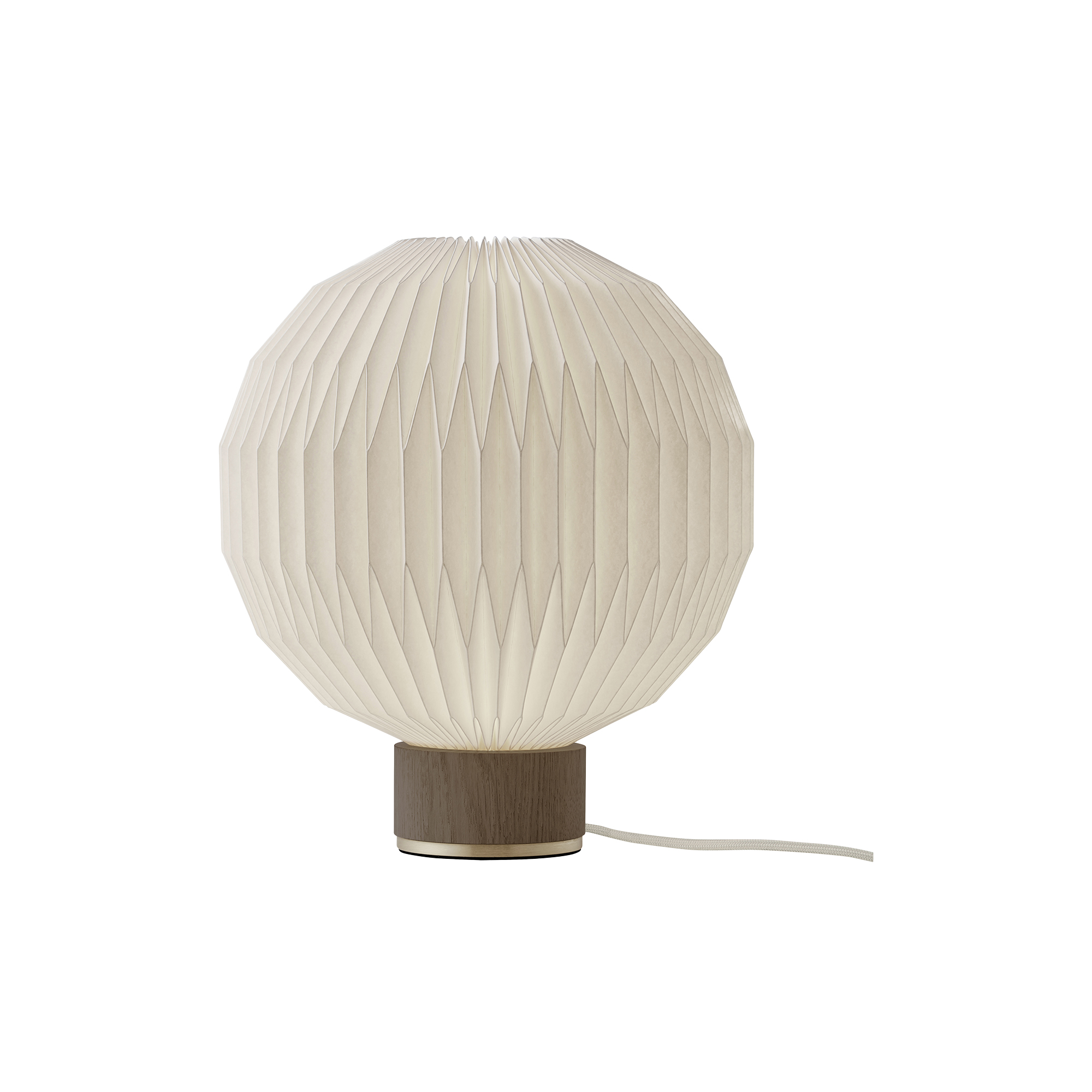 LE KLINT - Le Klint 375 bordlampe med papirskærm, røget eg - H: 25 x Ø 22 cm.