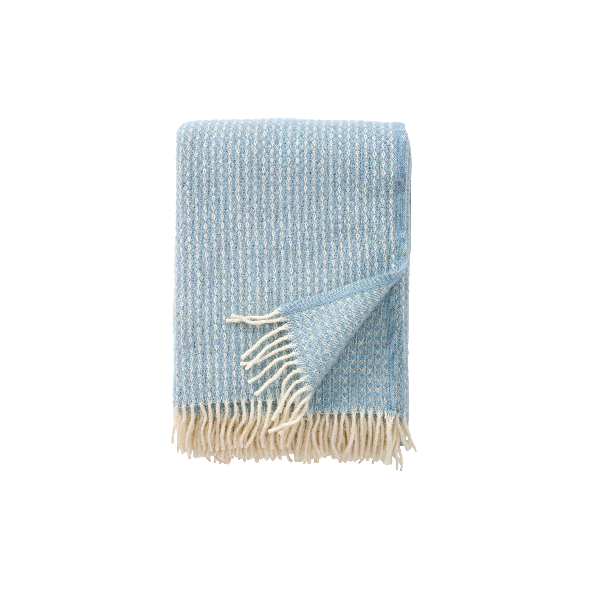 Klippan Yllefabrik - Luna plaid, ocean blue