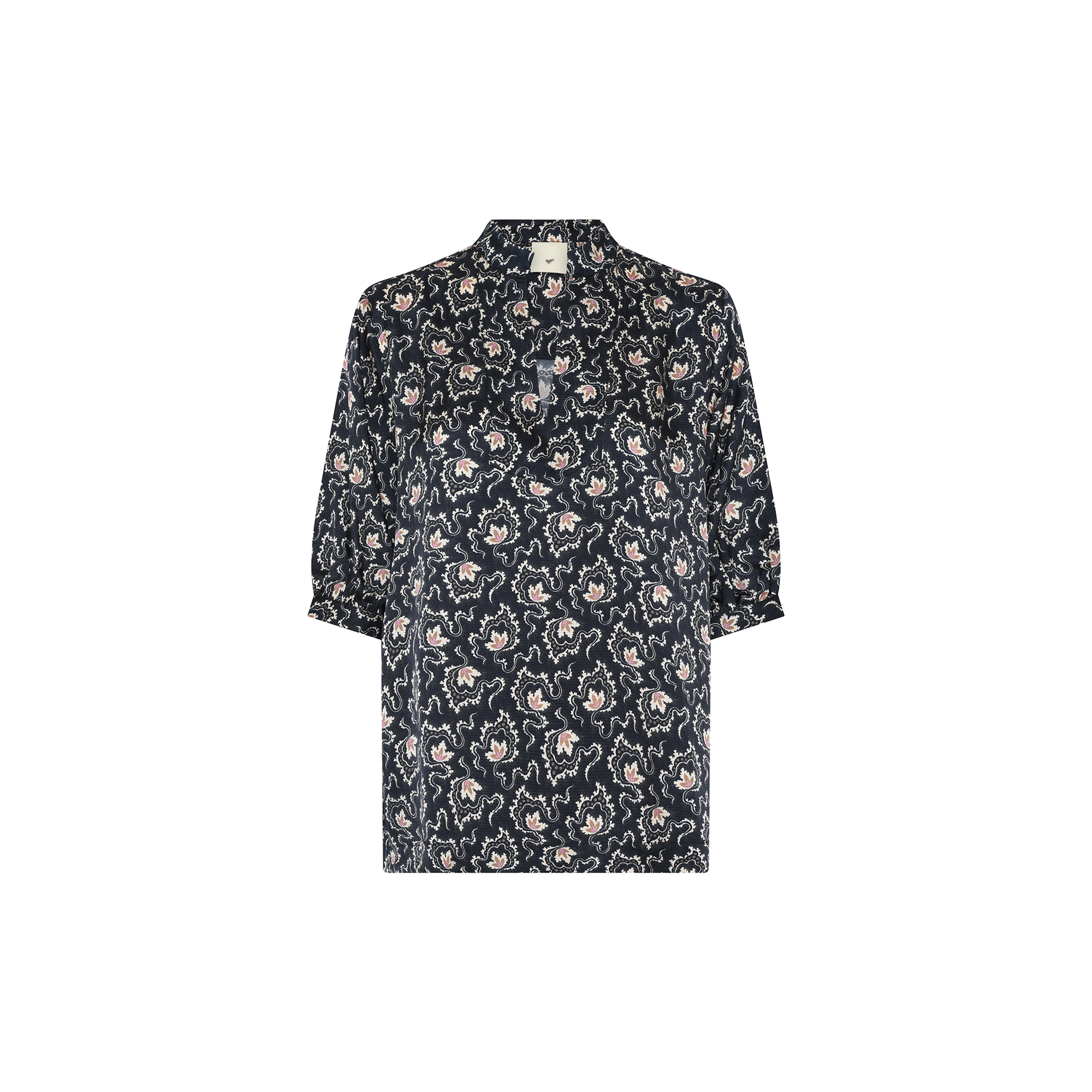 Heartmade - HMTurin top, navy dekor - Str. 40