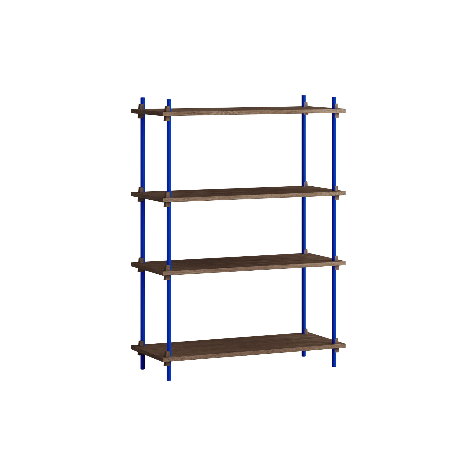 MOEBE - Shelving Classic Medium, smoked oak/deep blue