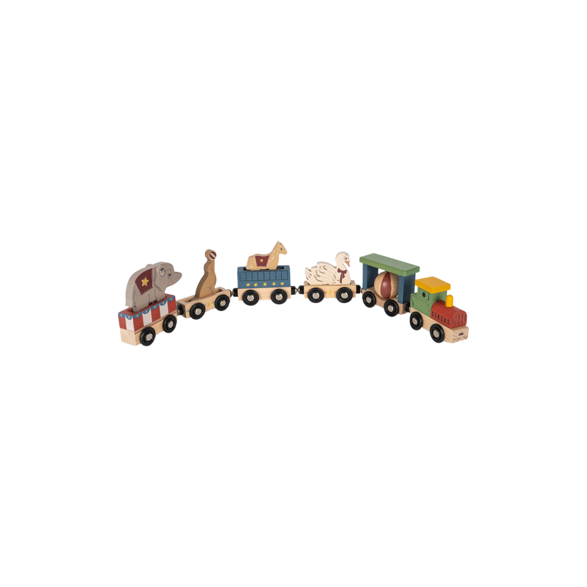 Konges Sløjd - Wooden Animal Train, multi