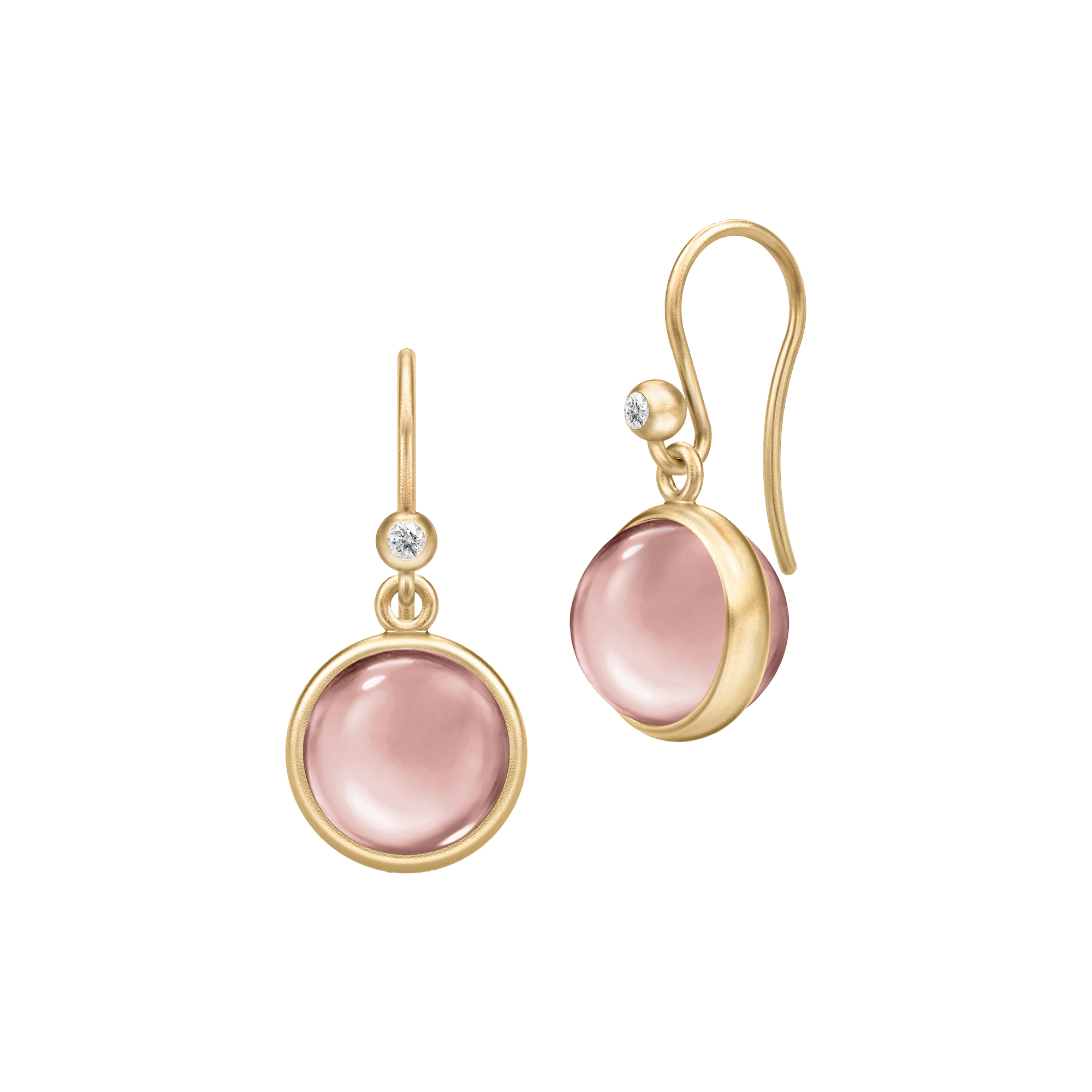 Julie Sandlau - Prime Øreringe, gold/dusty rose