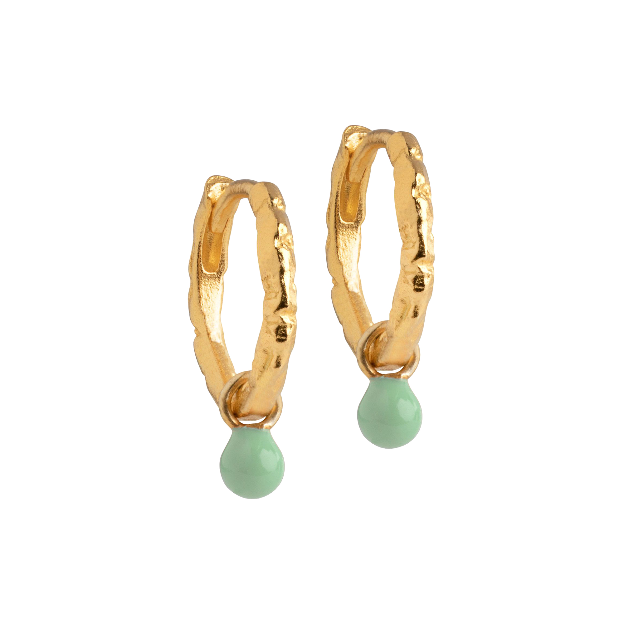 ENAMEL Copenhagen - Belle hoops, dusty green