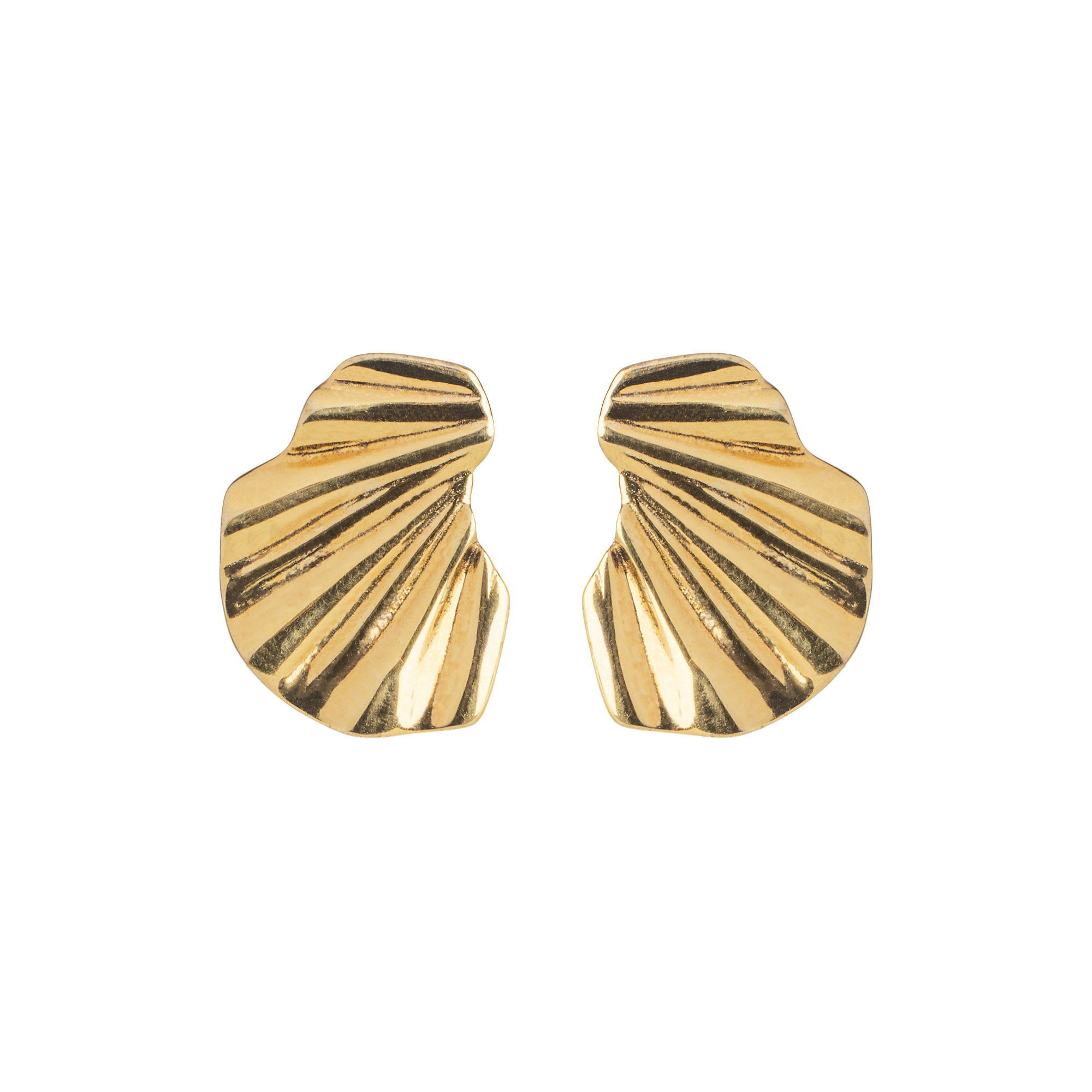 ENAMEL Copenhagen - Wave øreringe Medium, guld - Medium