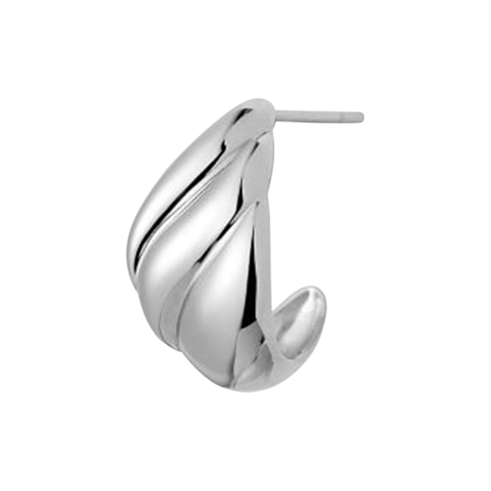 Stine A Jewelry - Velvet Creol Single, silver