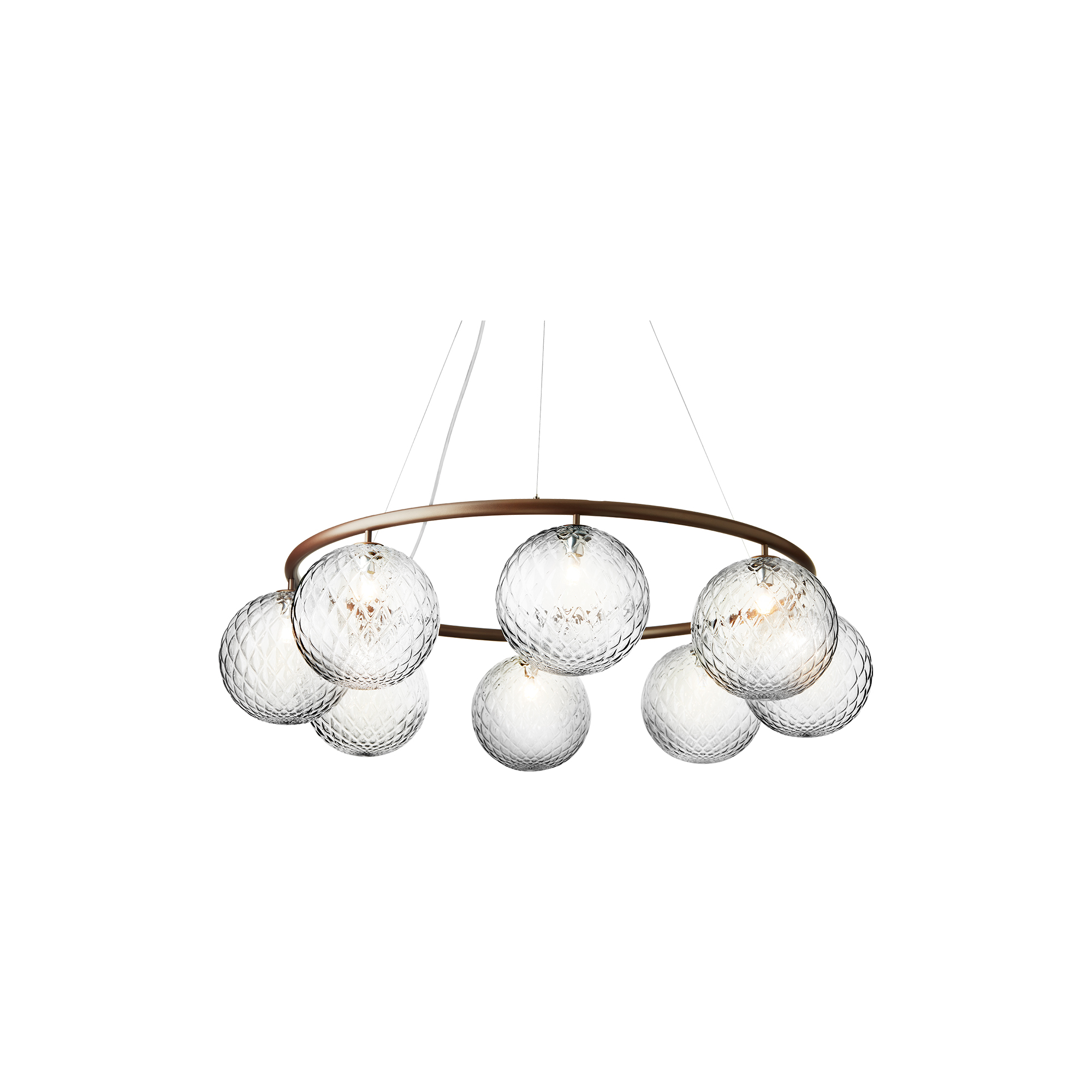 Nuura - Miira 8 Circular Pendant, dark bronze/optic clear