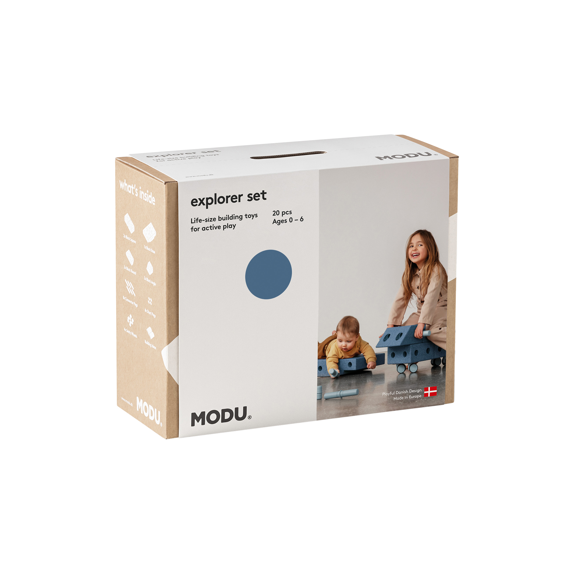 MODU - Explorer sæt, deep blue/sky blue