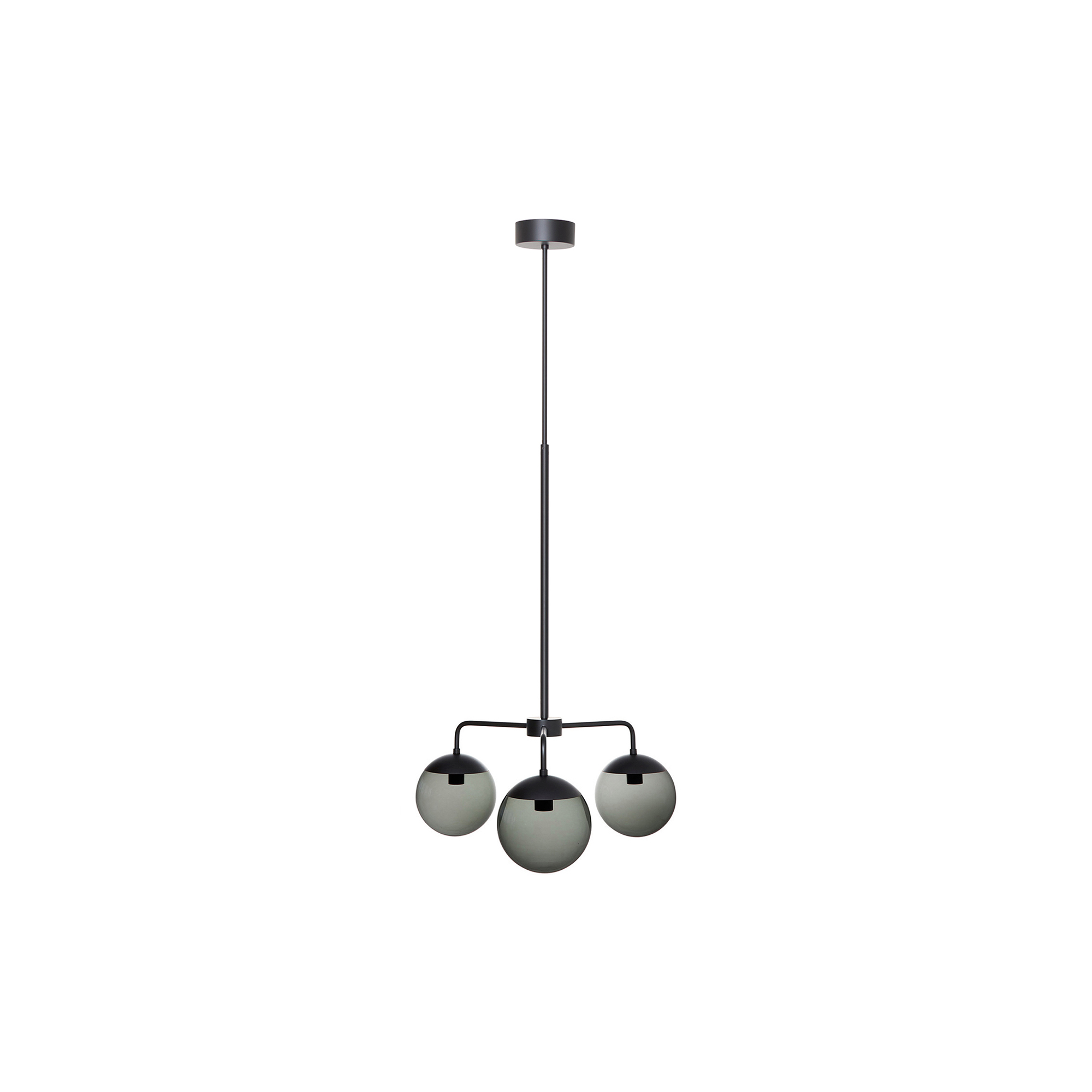 Rubn - Lord 3 Chandelier, black/smoke