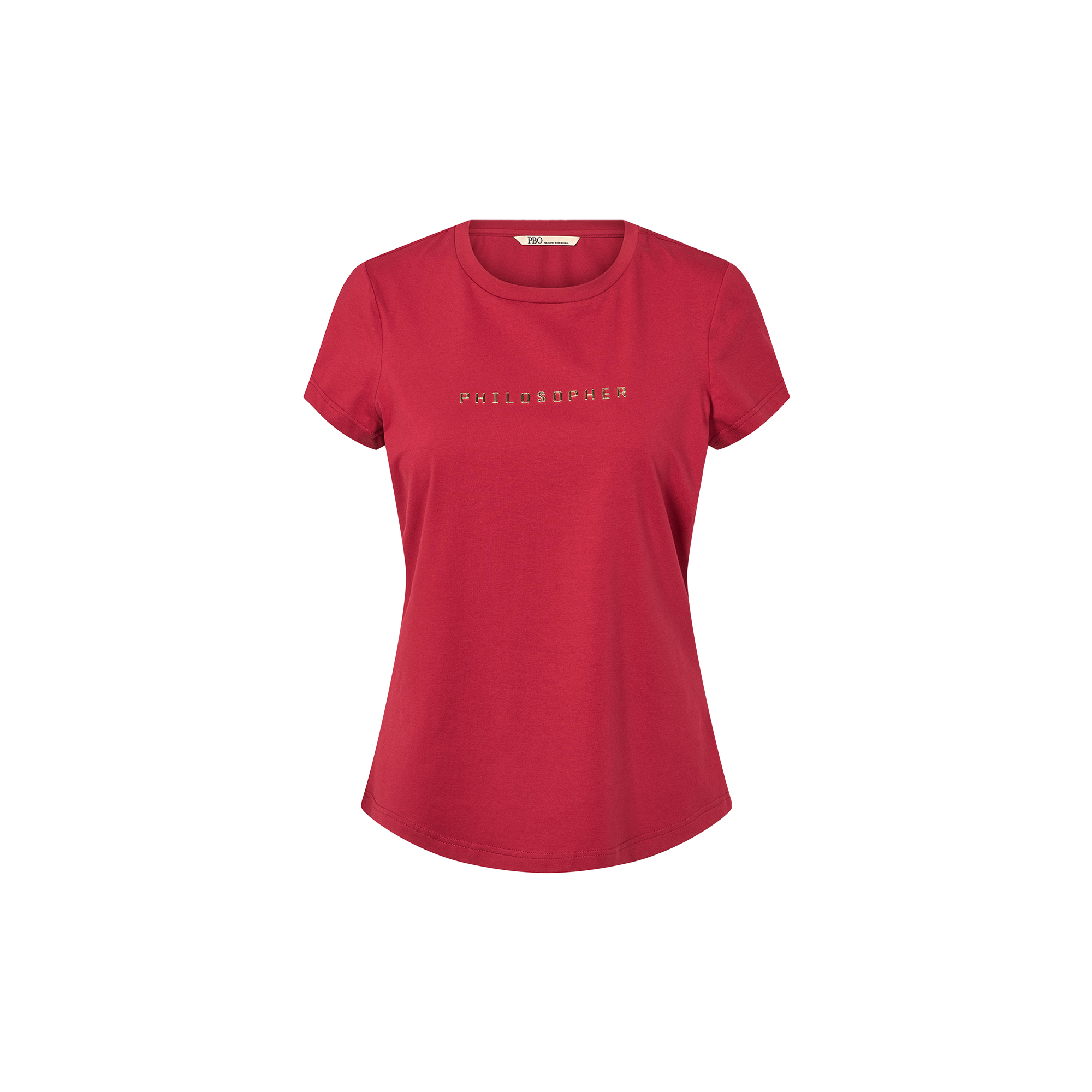 PBO - 4360PBOPhilosopher SS T-shirt, rosewood - Str. S