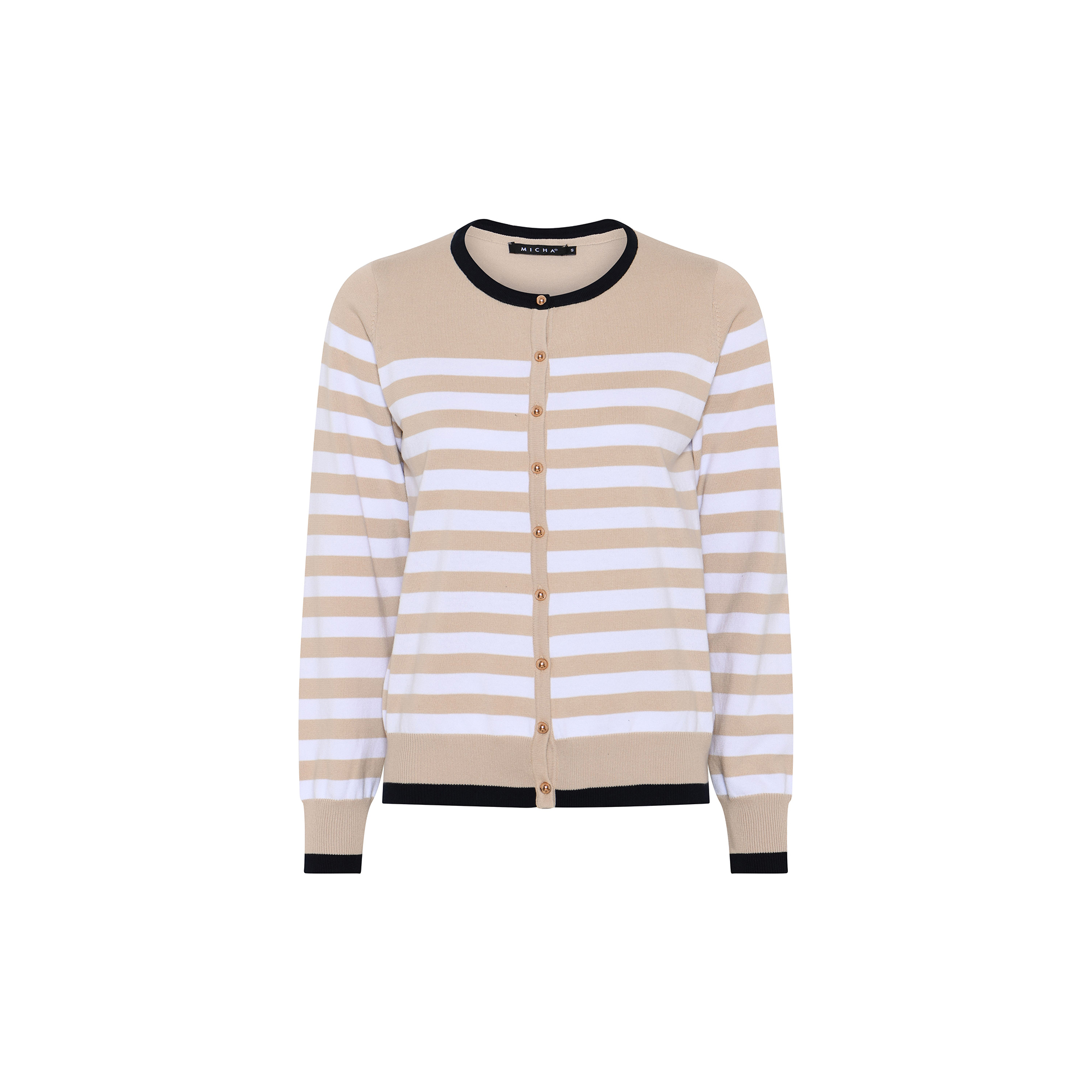 Micha - Cotton Nautical Stripe, beach sand/white/navy - Str. XS